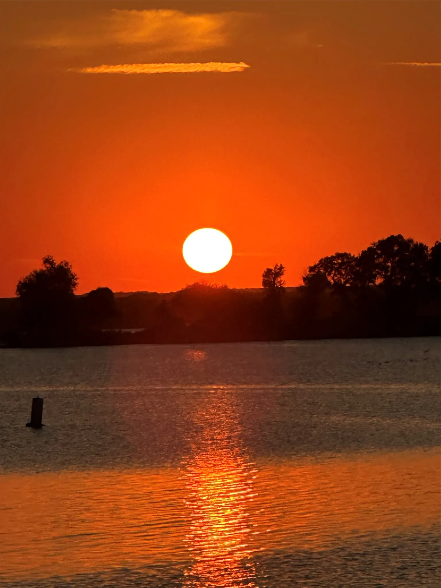 Sunset view of Lake Whitney