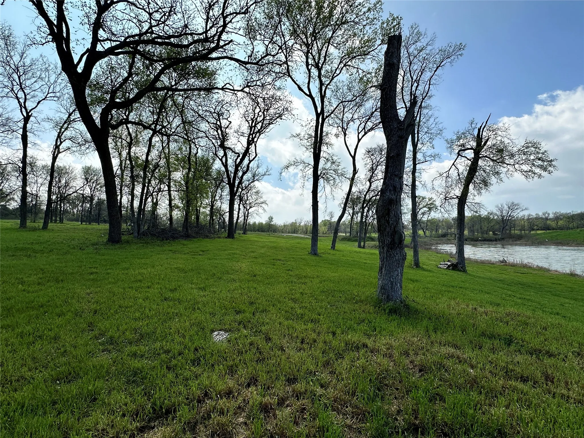 Scattered trees and open grass create a beautiful homesite for lake living in gated Diamond Point.
