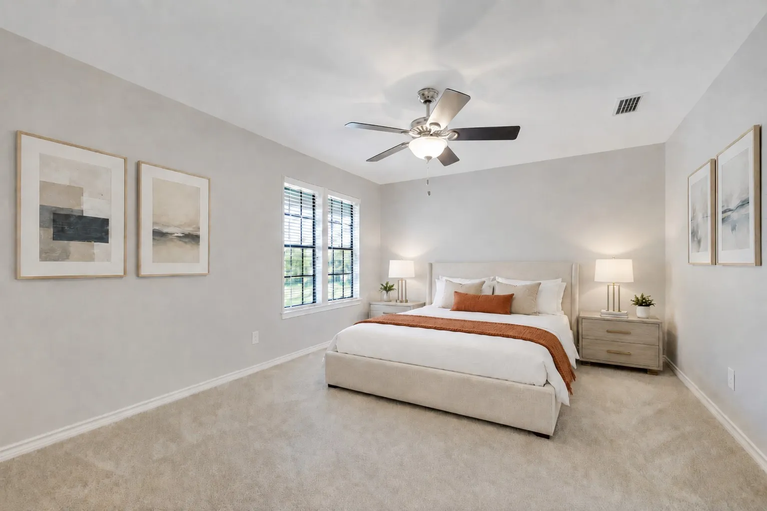 Bedroom is virtually staged