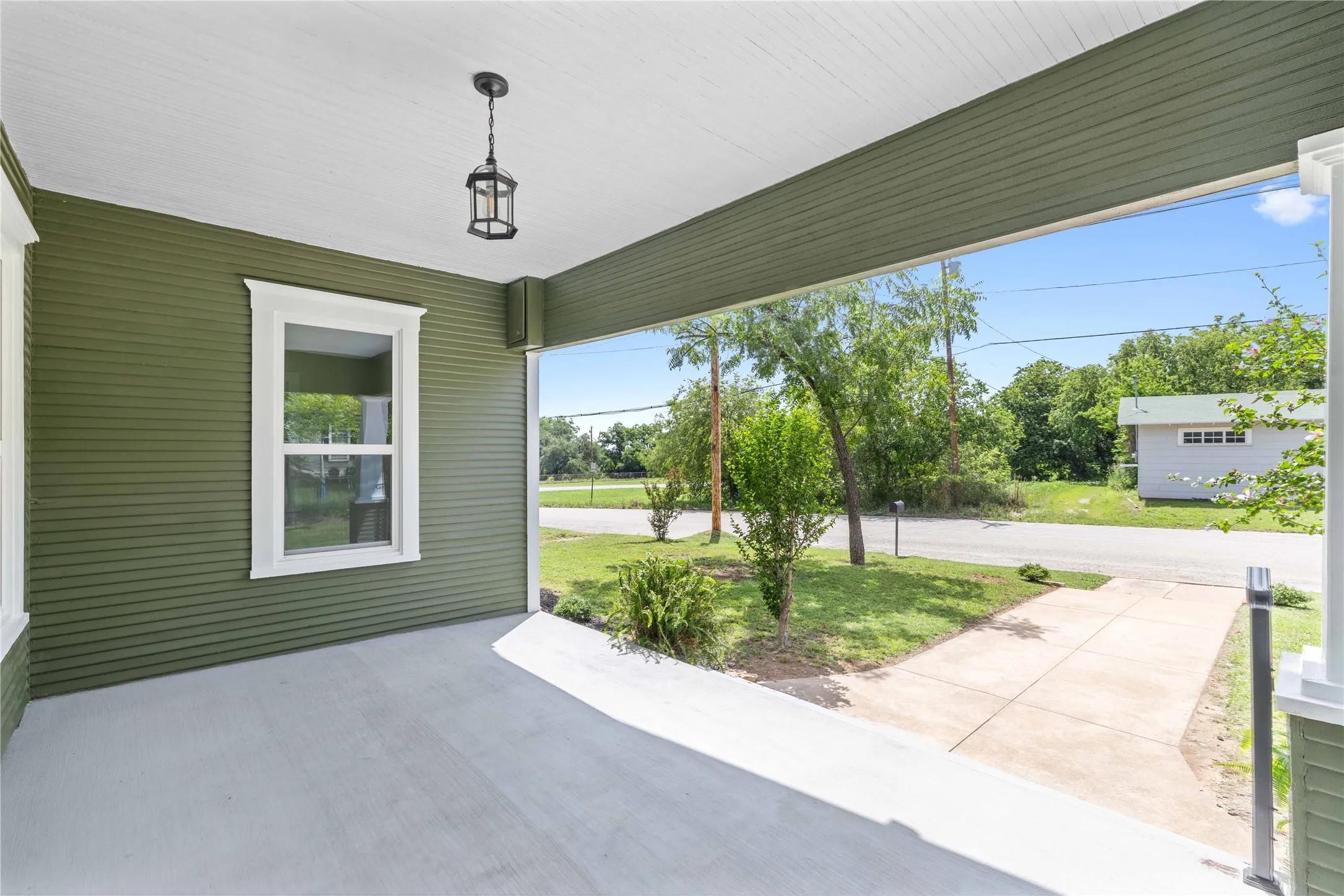 View of the front yard from the porch