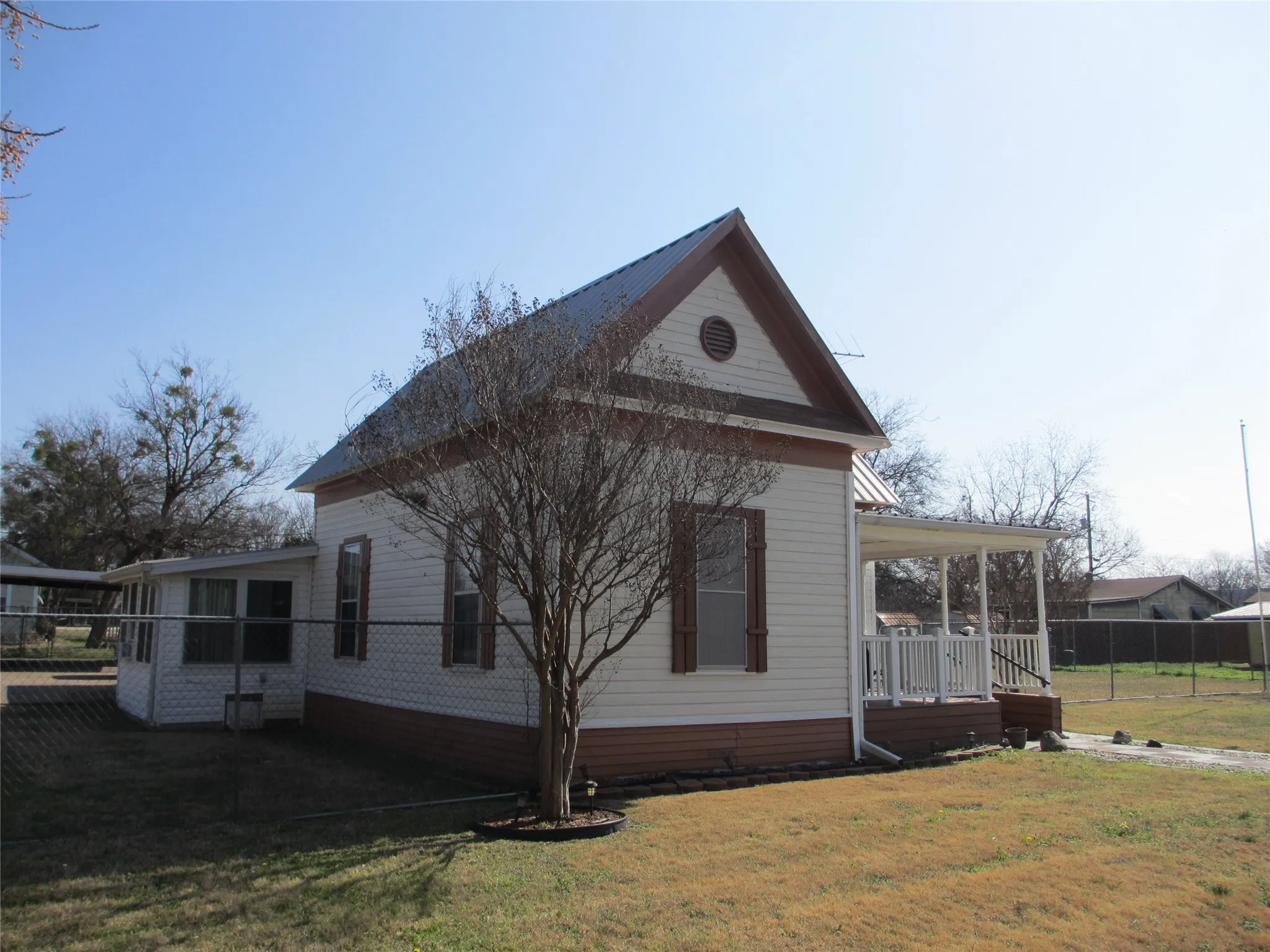 Side and front view of home