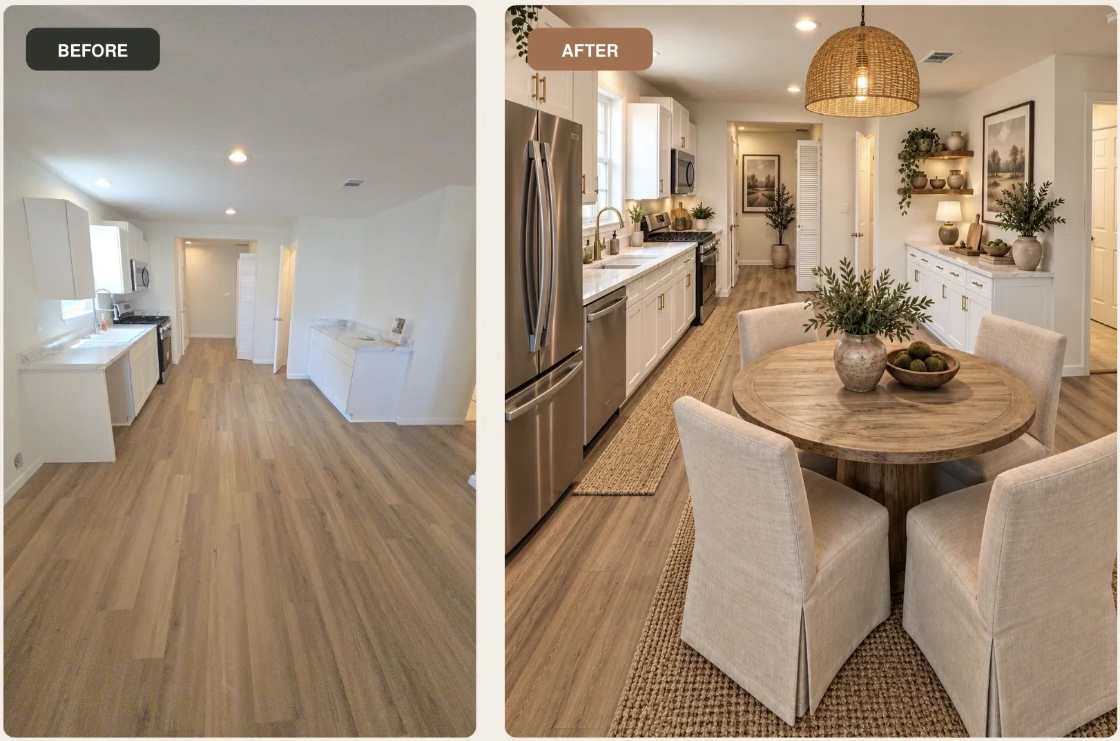 Includes AI-generated virtual staging (before and after) to help you visualize the home's full potential.