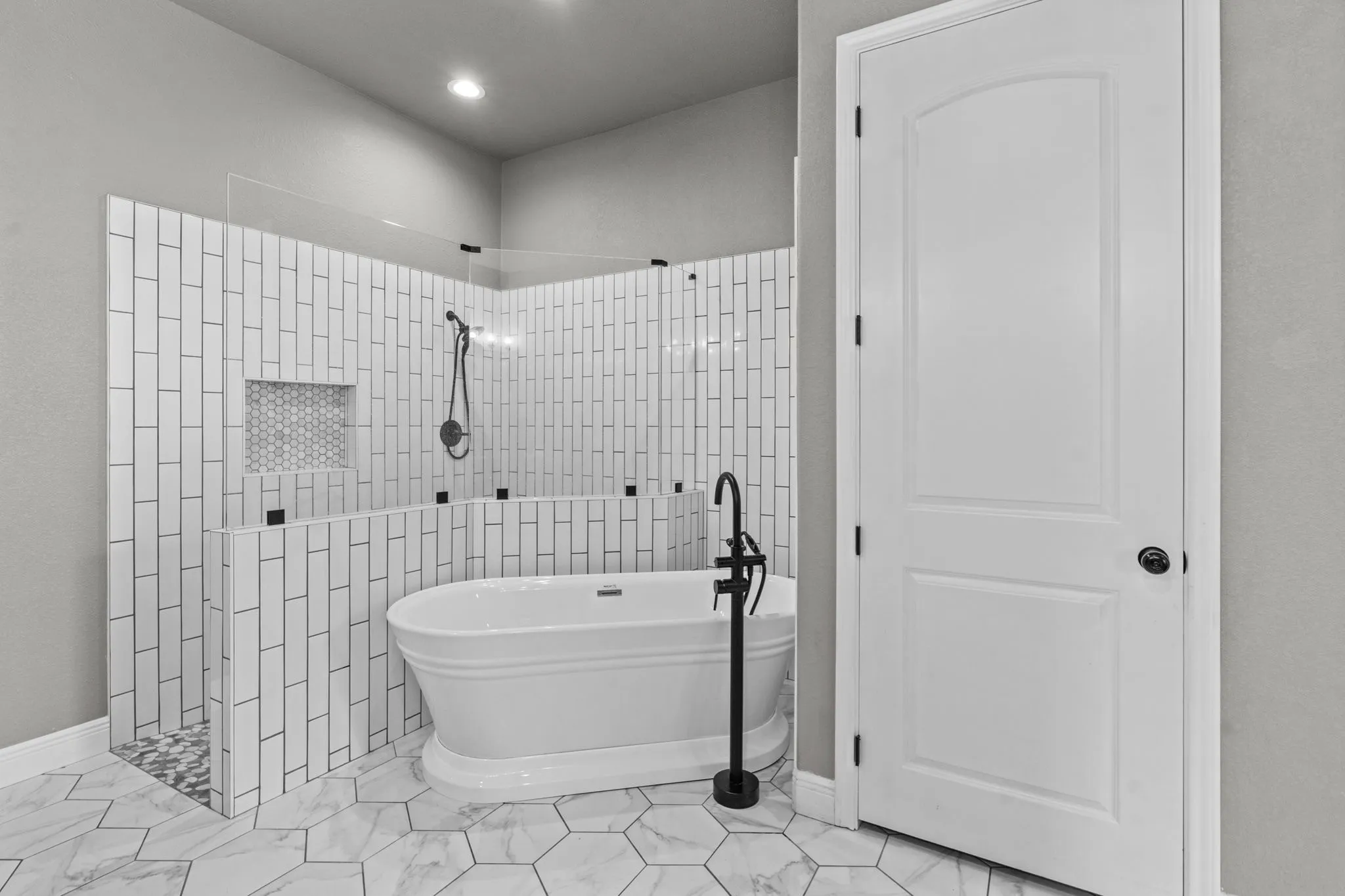 Bathroom featuring tile patterned flooring