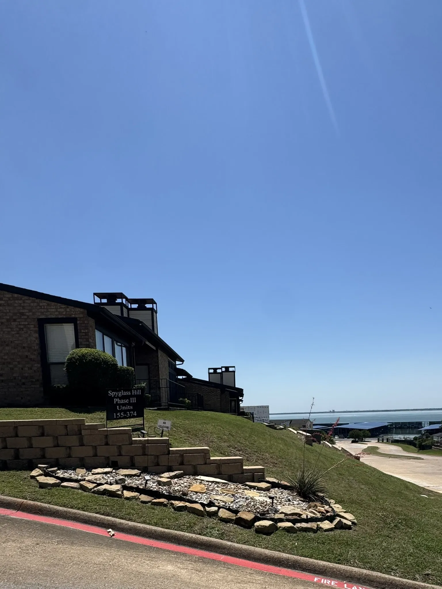 Spyglass Hill Phase 3 Condo Entrance - Chambers Bay Marina Below
