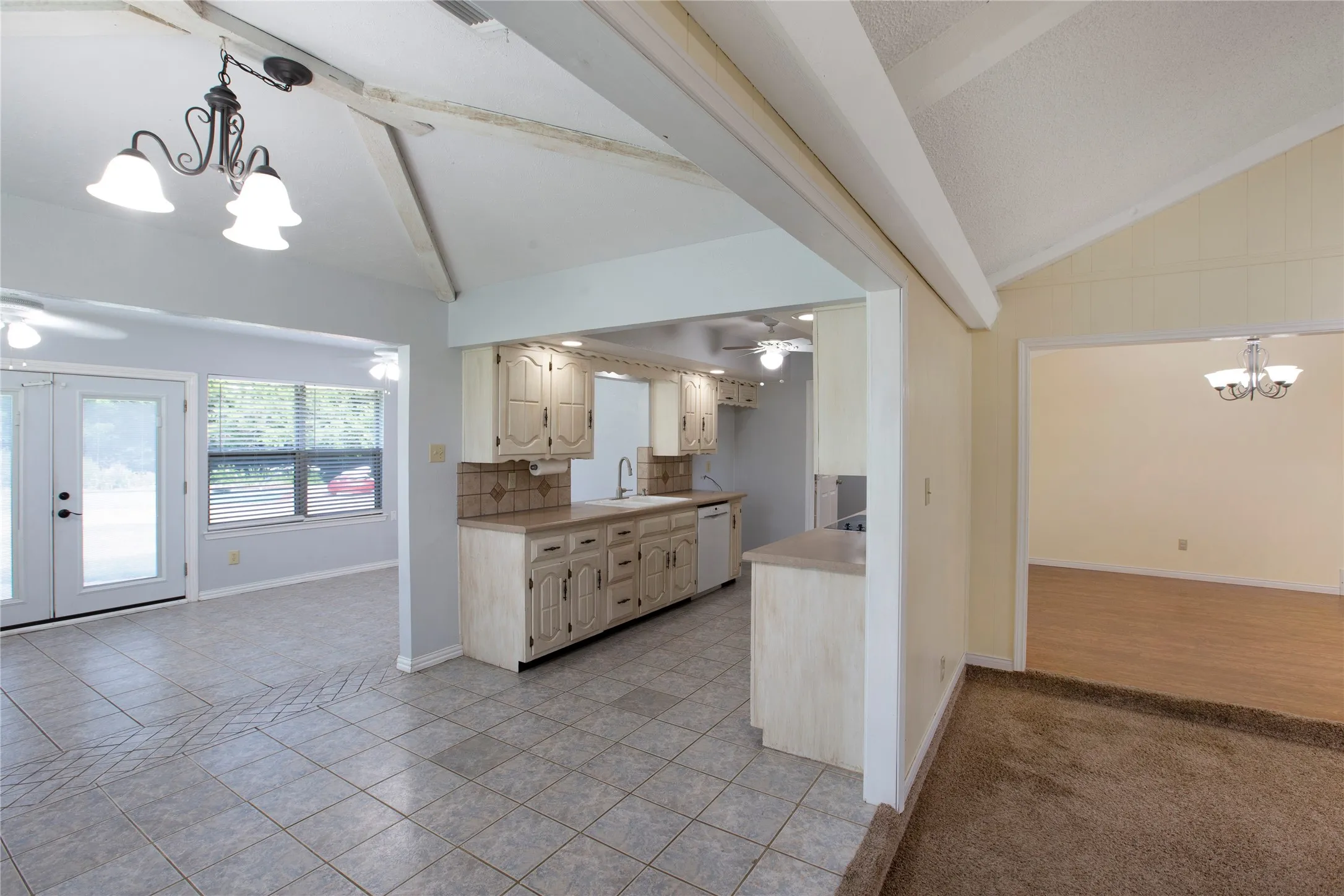 View#1 From Living Rm Through Breakfast Nook Into Kitchen (Empty)