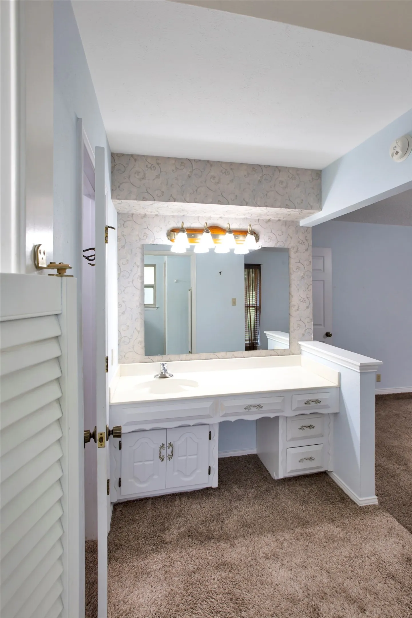View#1 Into Primary Ensuite Make-Up Counter.