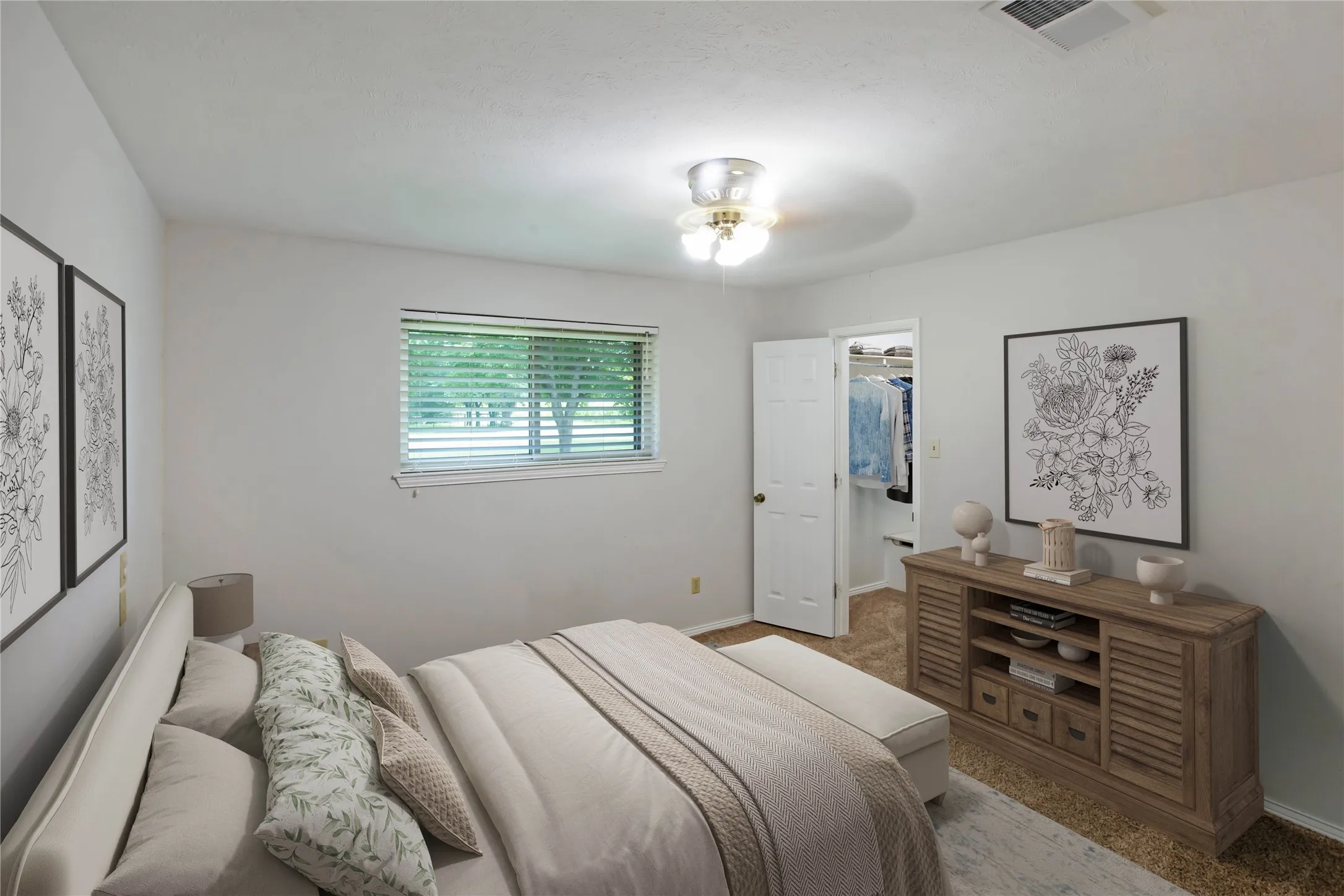 View#1 Into 3rd Spacious Bedroom wWalk-In Closet (Virtually Furnished).
