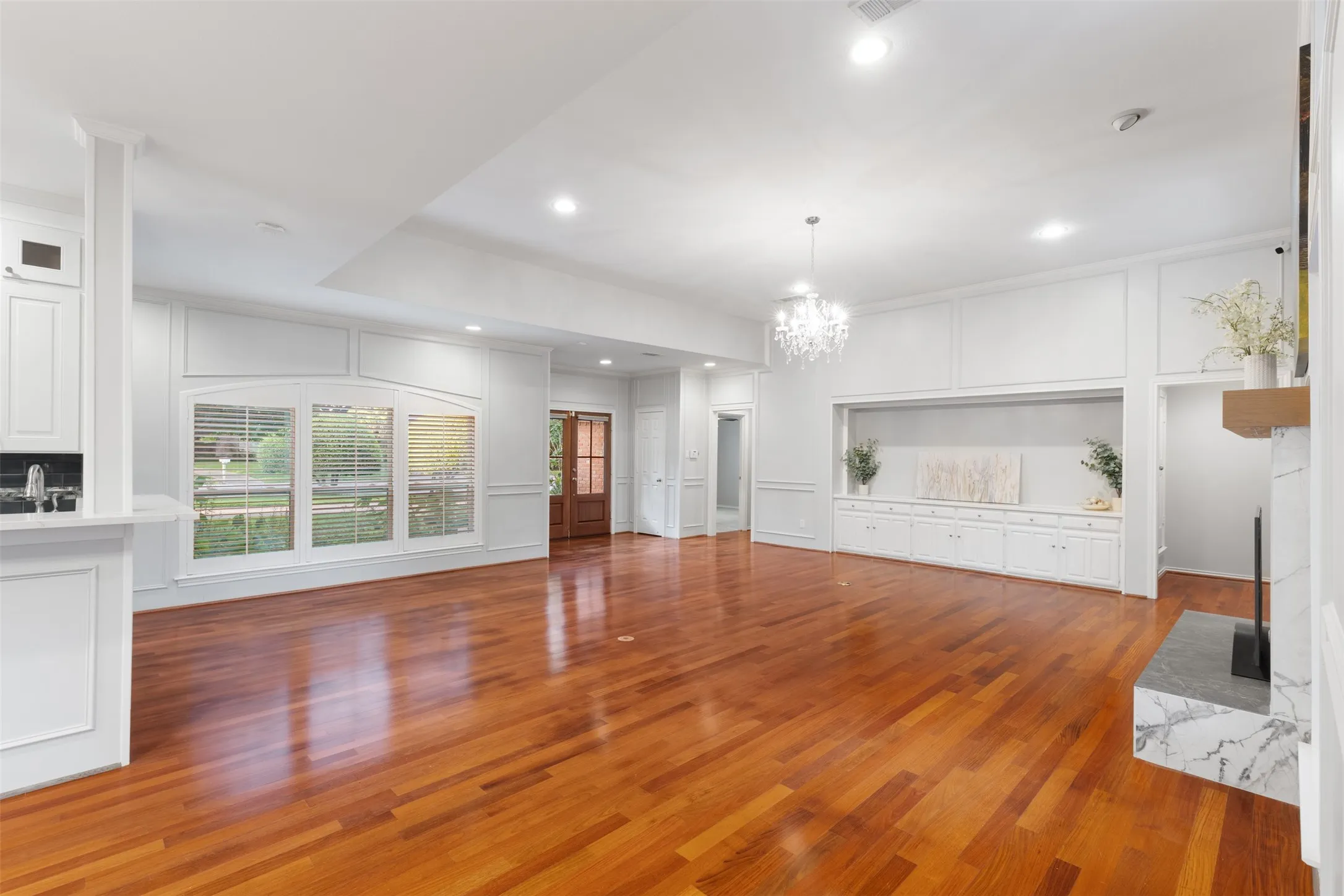 View of the front yard from the main living area.