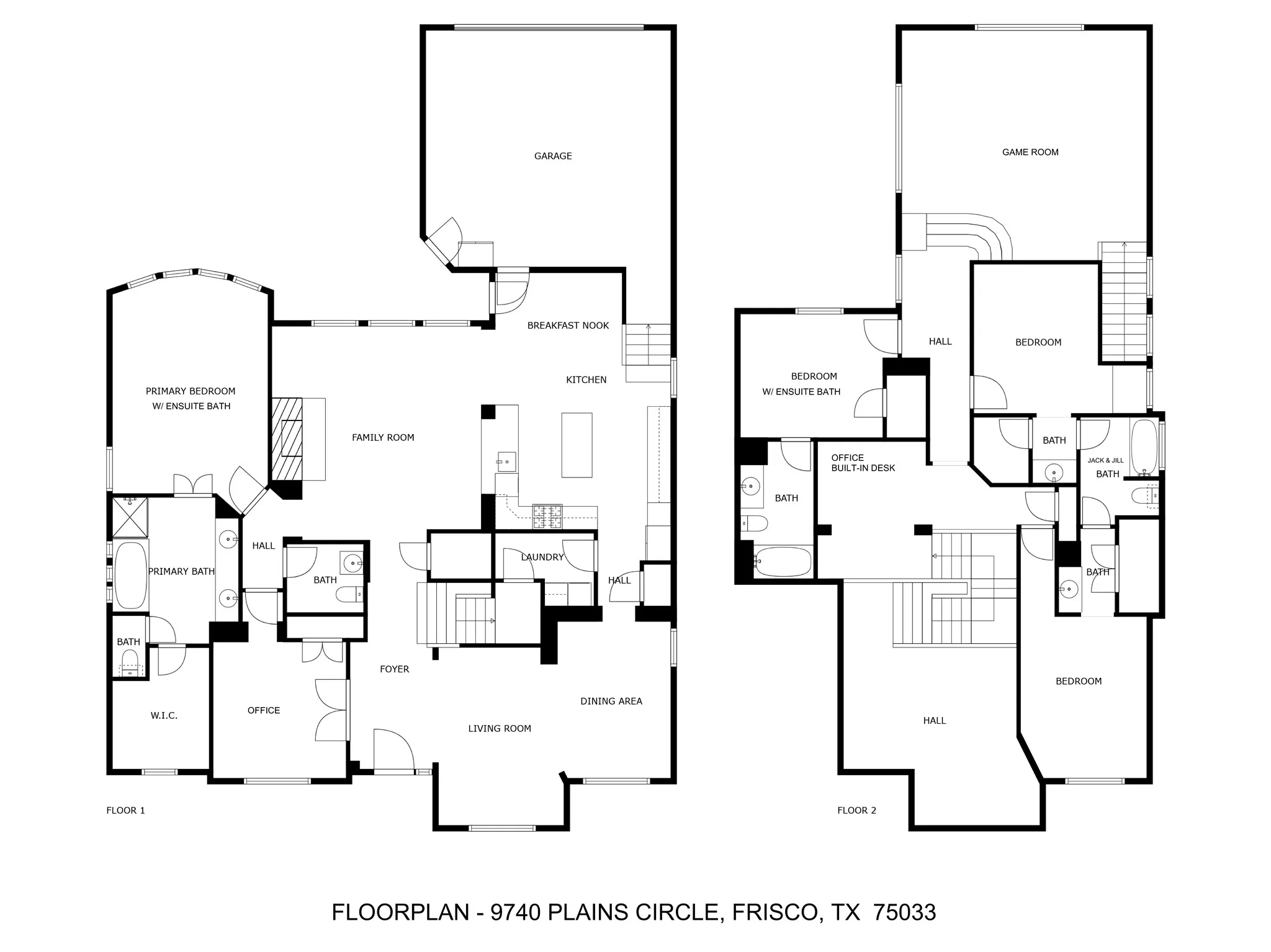 9740 Plains Circle, Frisco, TX  75033 - www.9740PlainsCircle.com - 4BR | 3.5BA | 2LA | 2 DA | Breakfast Bar | Gameroom | Study 1 | Study 2 | Pool & Spa | The Trails Community