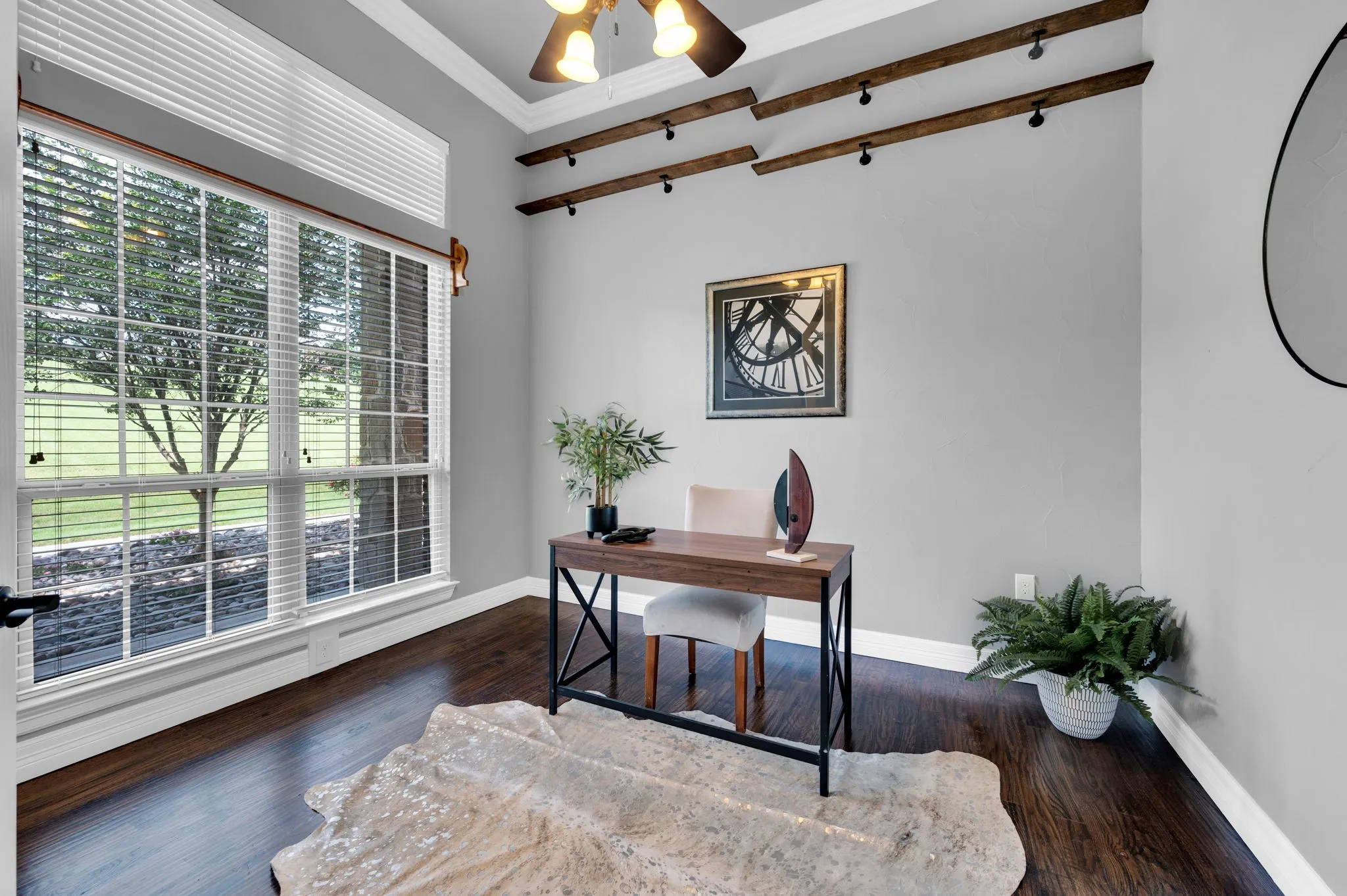 Large office space with windows