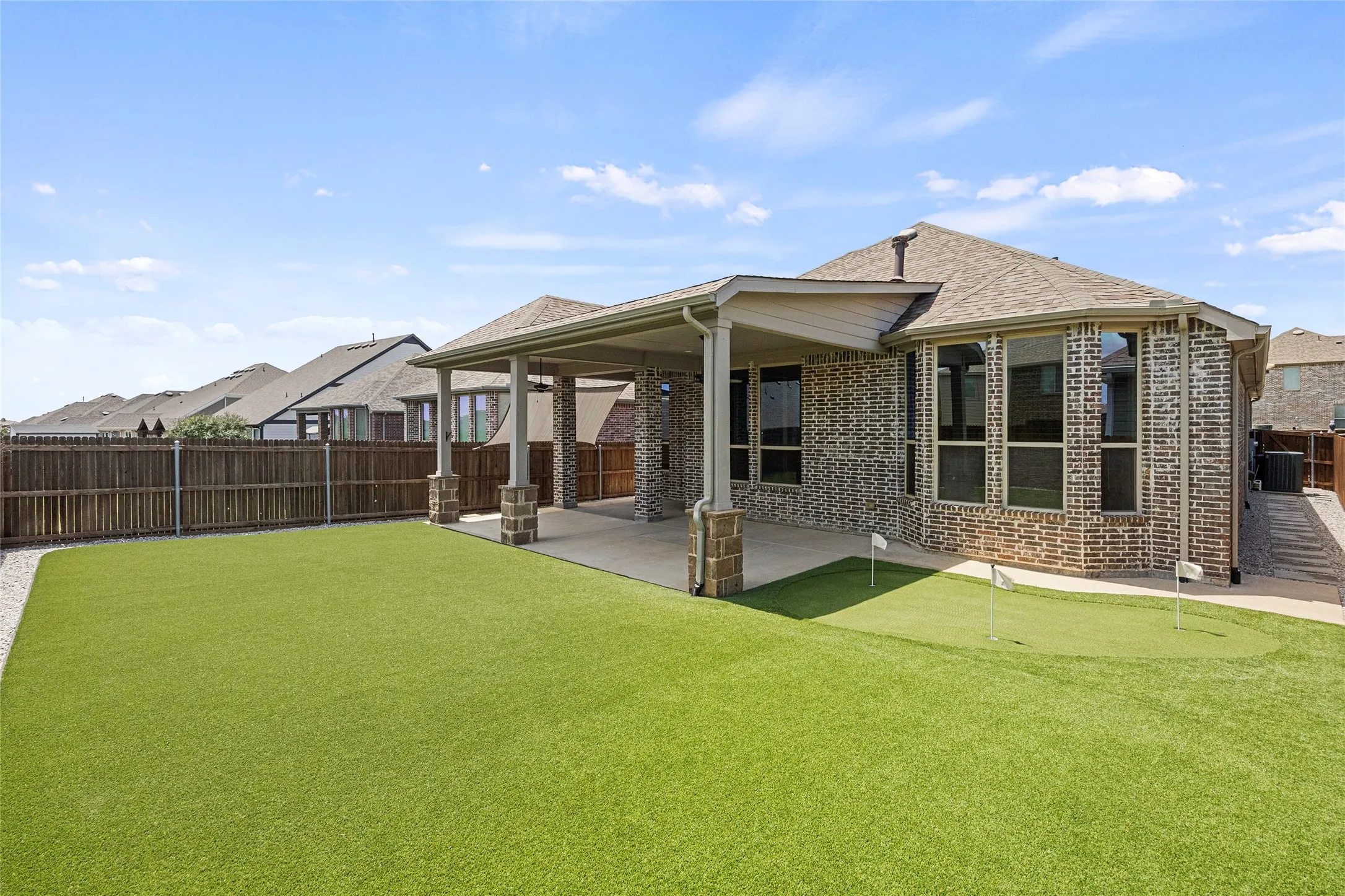 Artificial grass and putting green
