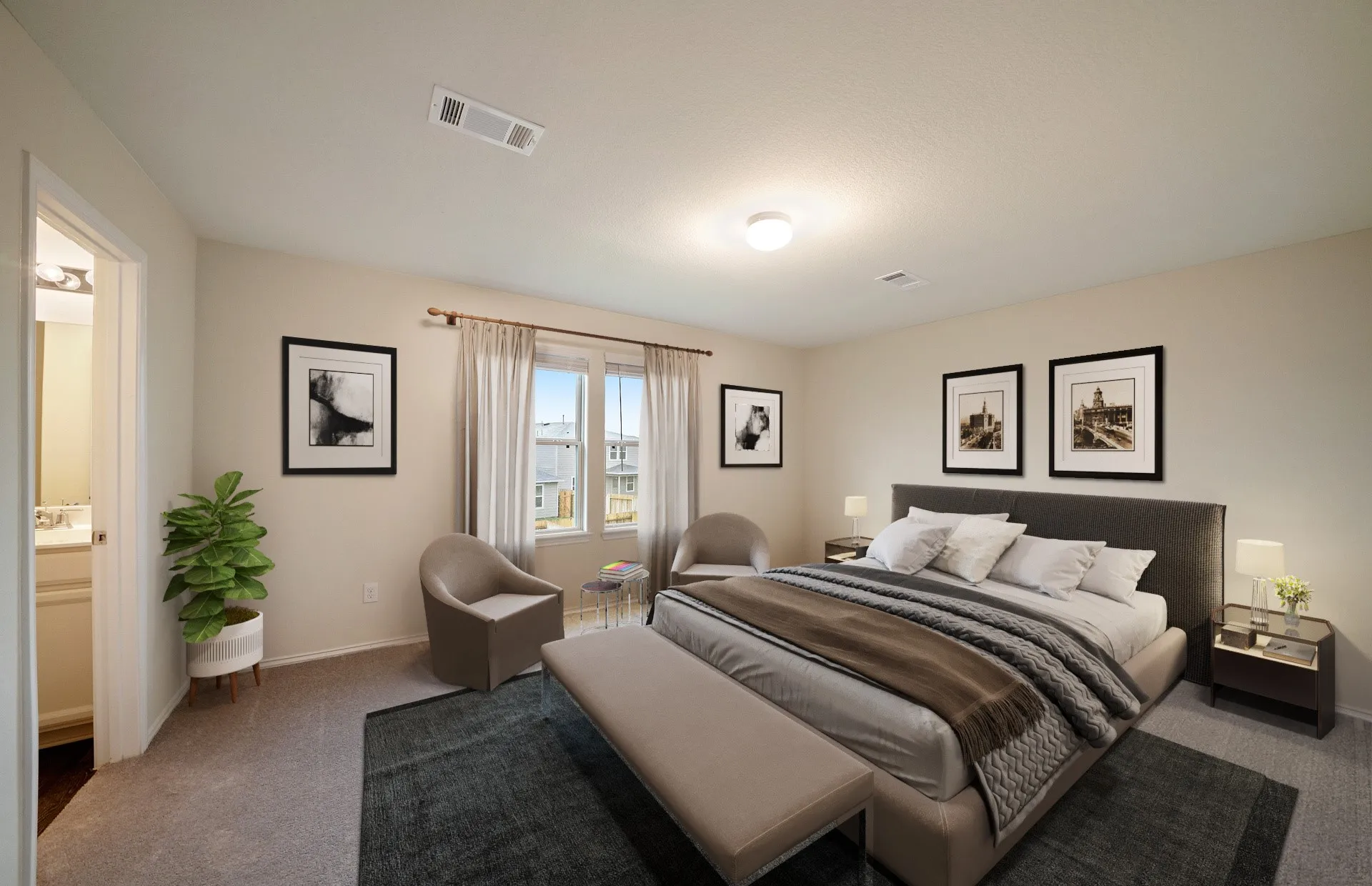 *Model Representation - Spacious owner's suite with private bath
