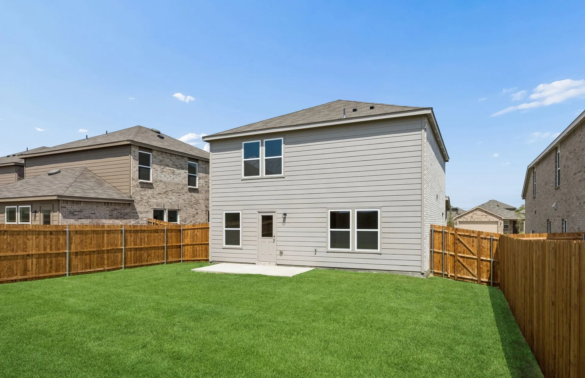 Oversized fenced-in backyard