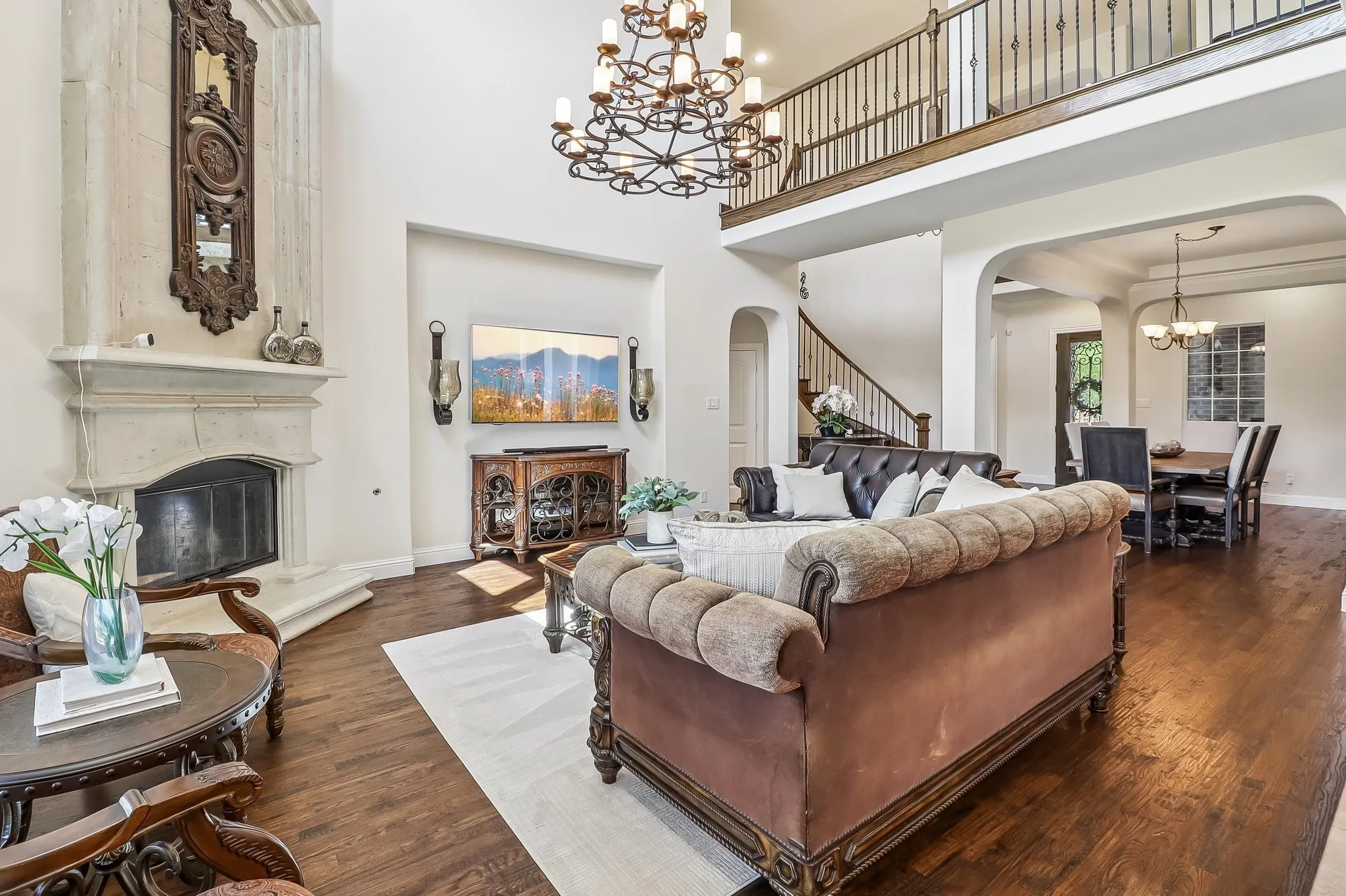 Living Room with Fireplace