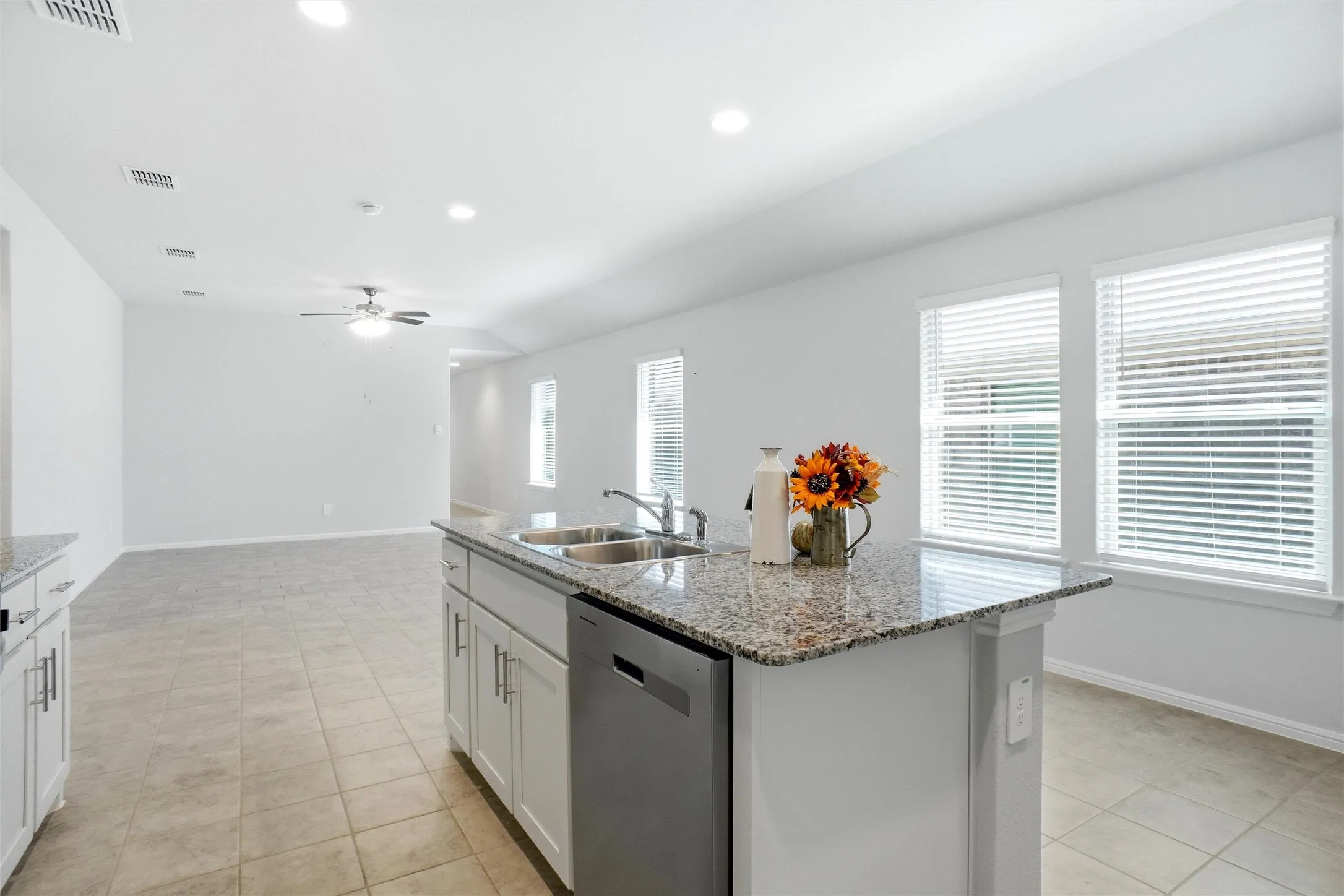 View of Kitchen Looking back into Living Area