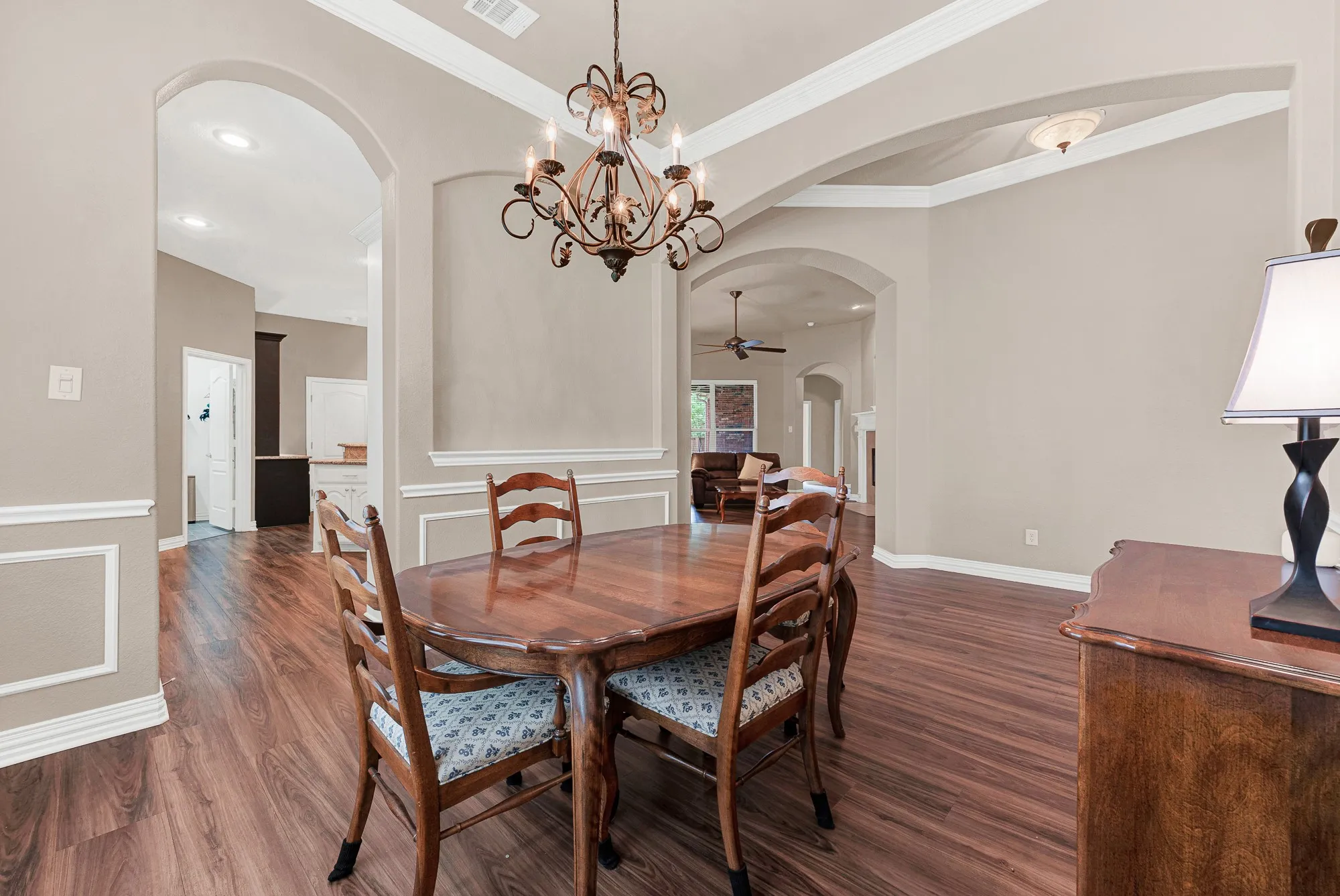 dining room off the kitchen and family room