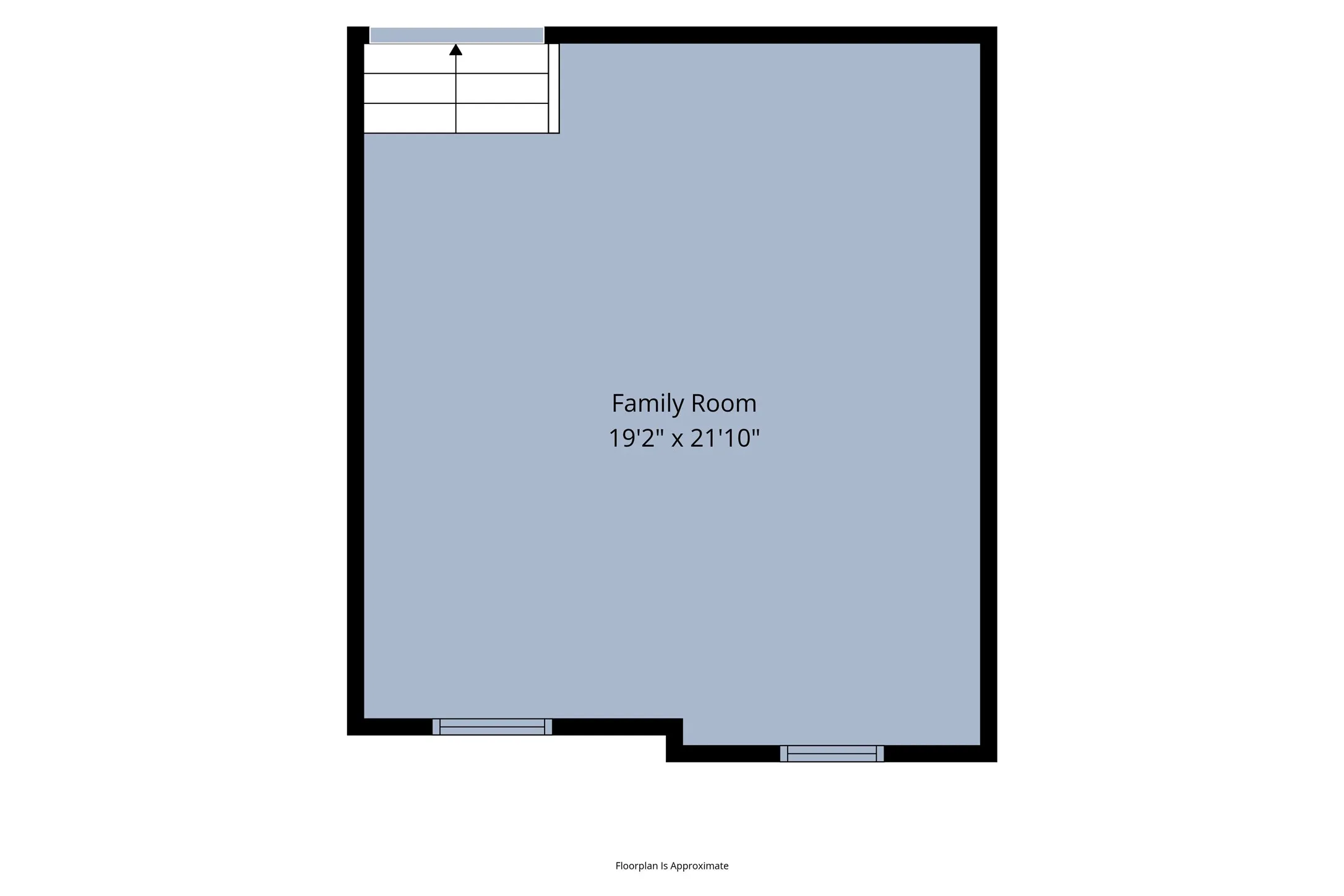 The large upstairs bonus room is a few steps down from the second story. So many options!