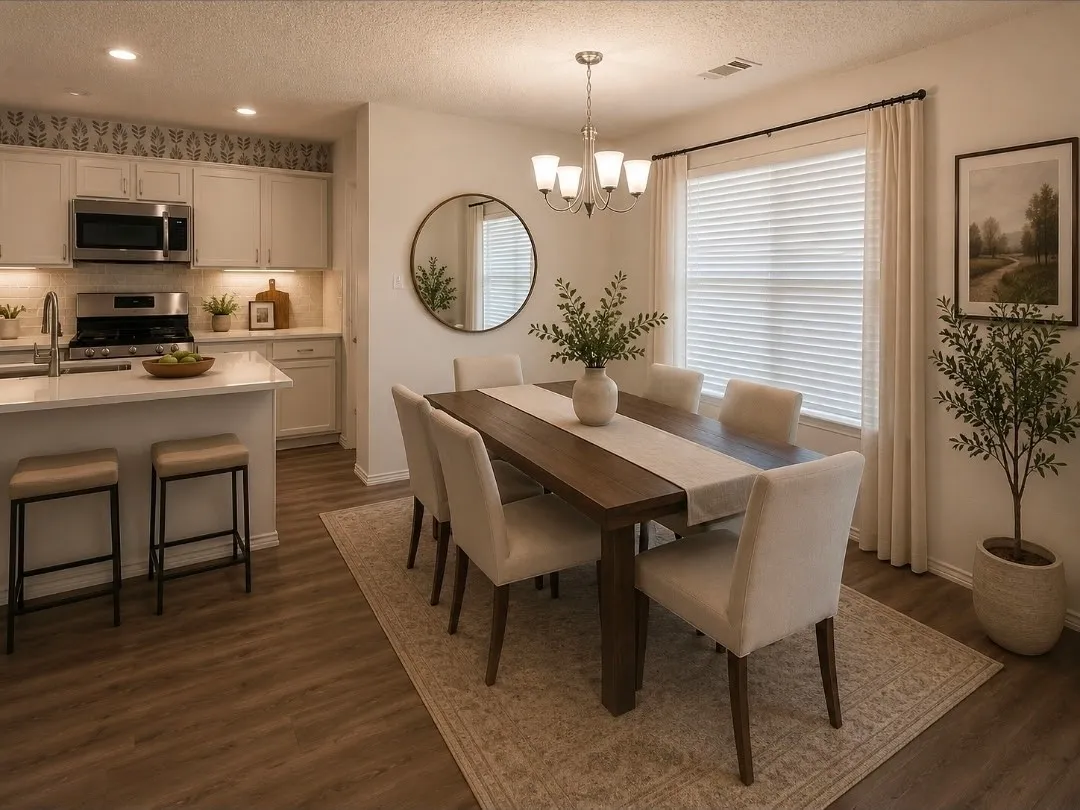 Breakfast area and Kitchen Island View Ki