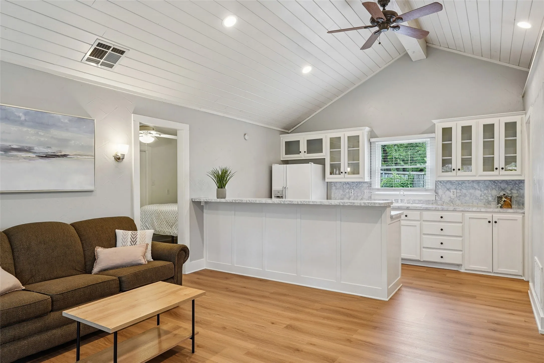 Guest house Living and door to bedroom