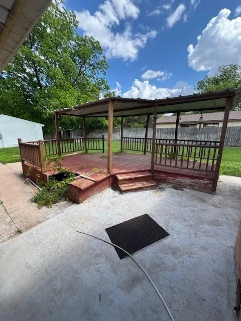 Gazebo from back door - vacant
