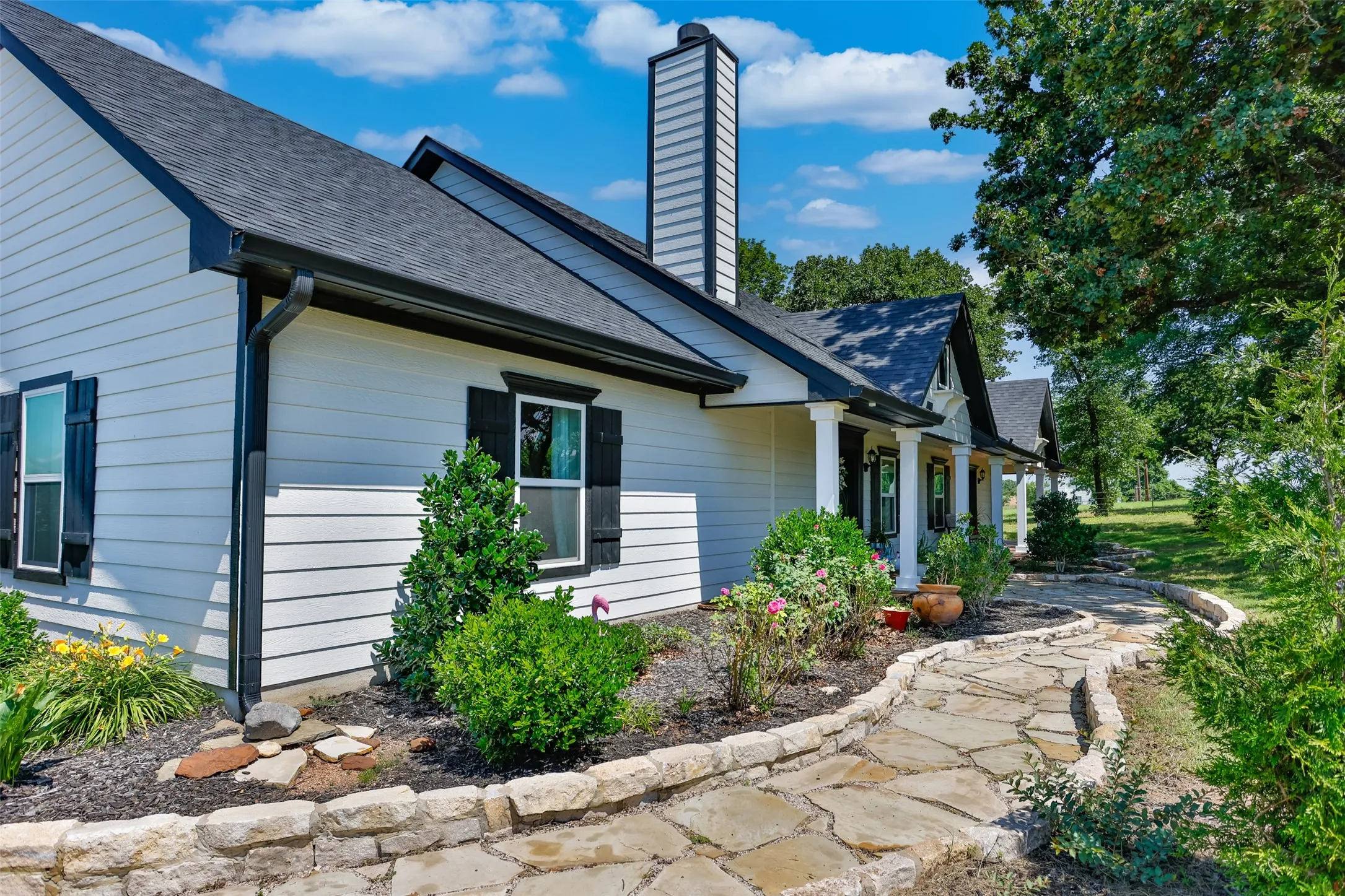 Stone Side Walk To Front Door