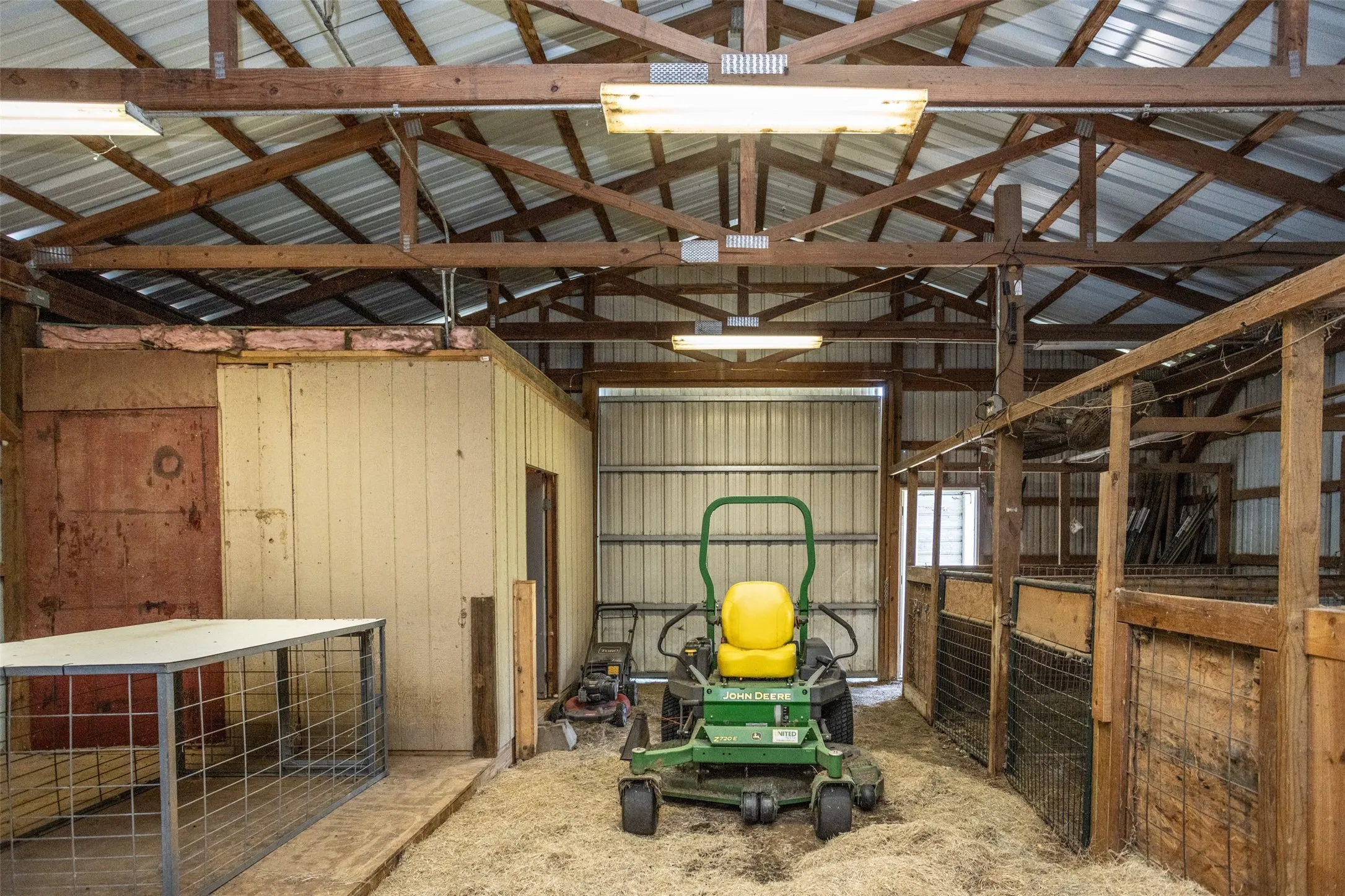 Inside Barn Ready For Animals