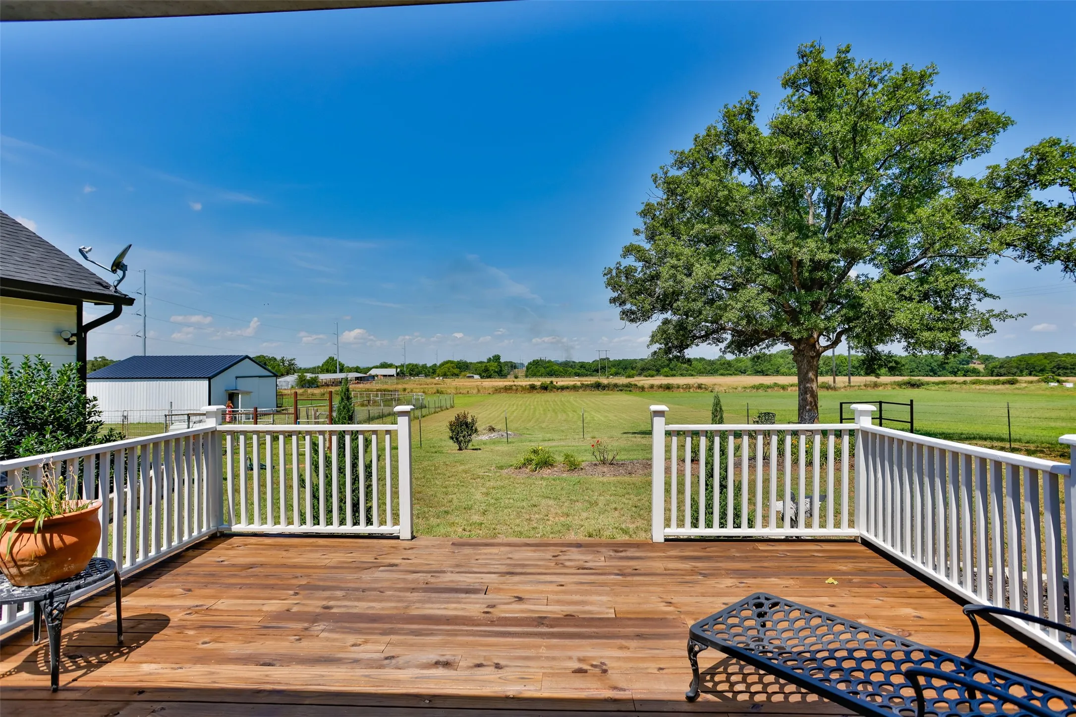 Amazing Wood Deck Overlooking the Back Acerage