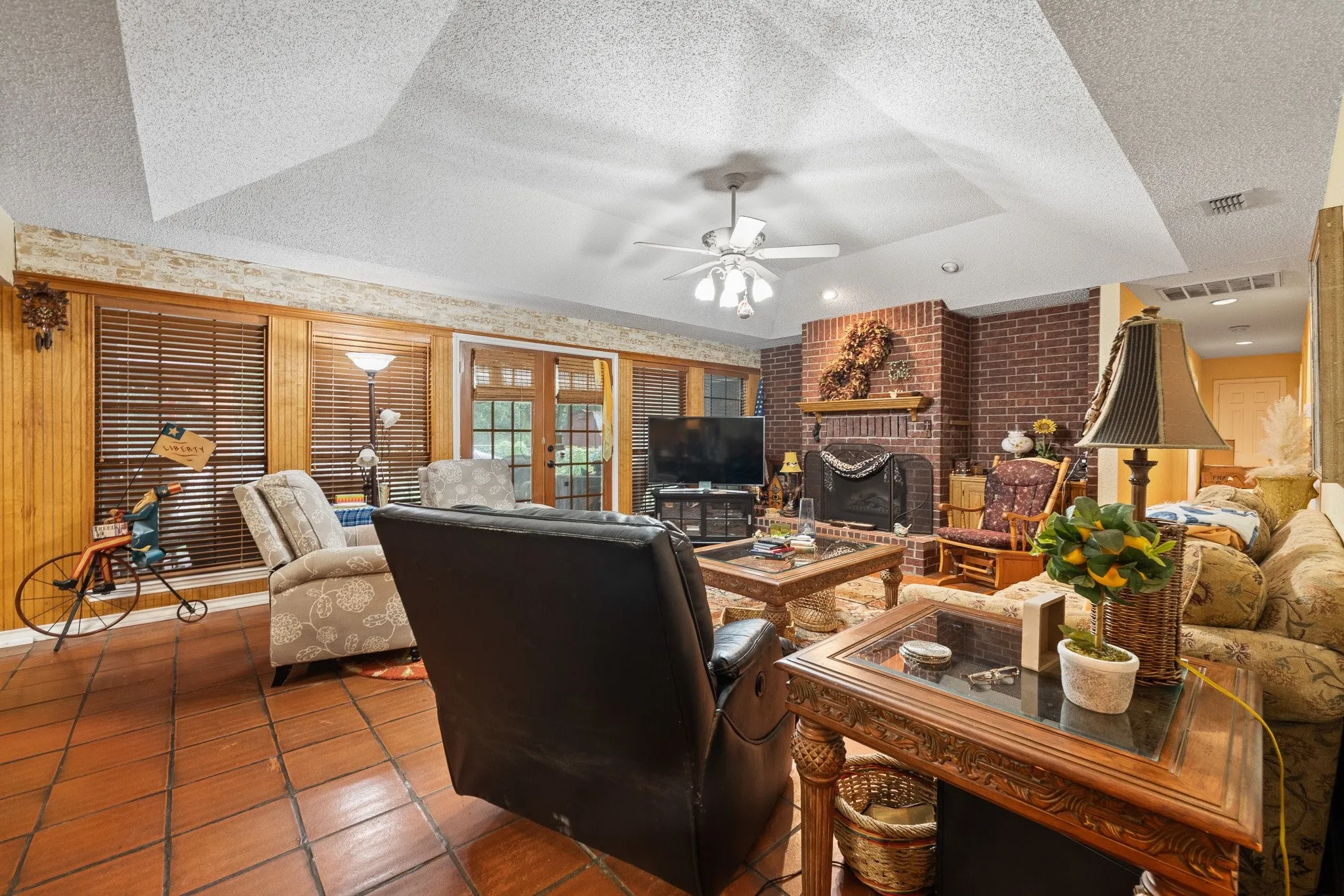 View from foyer in living room
