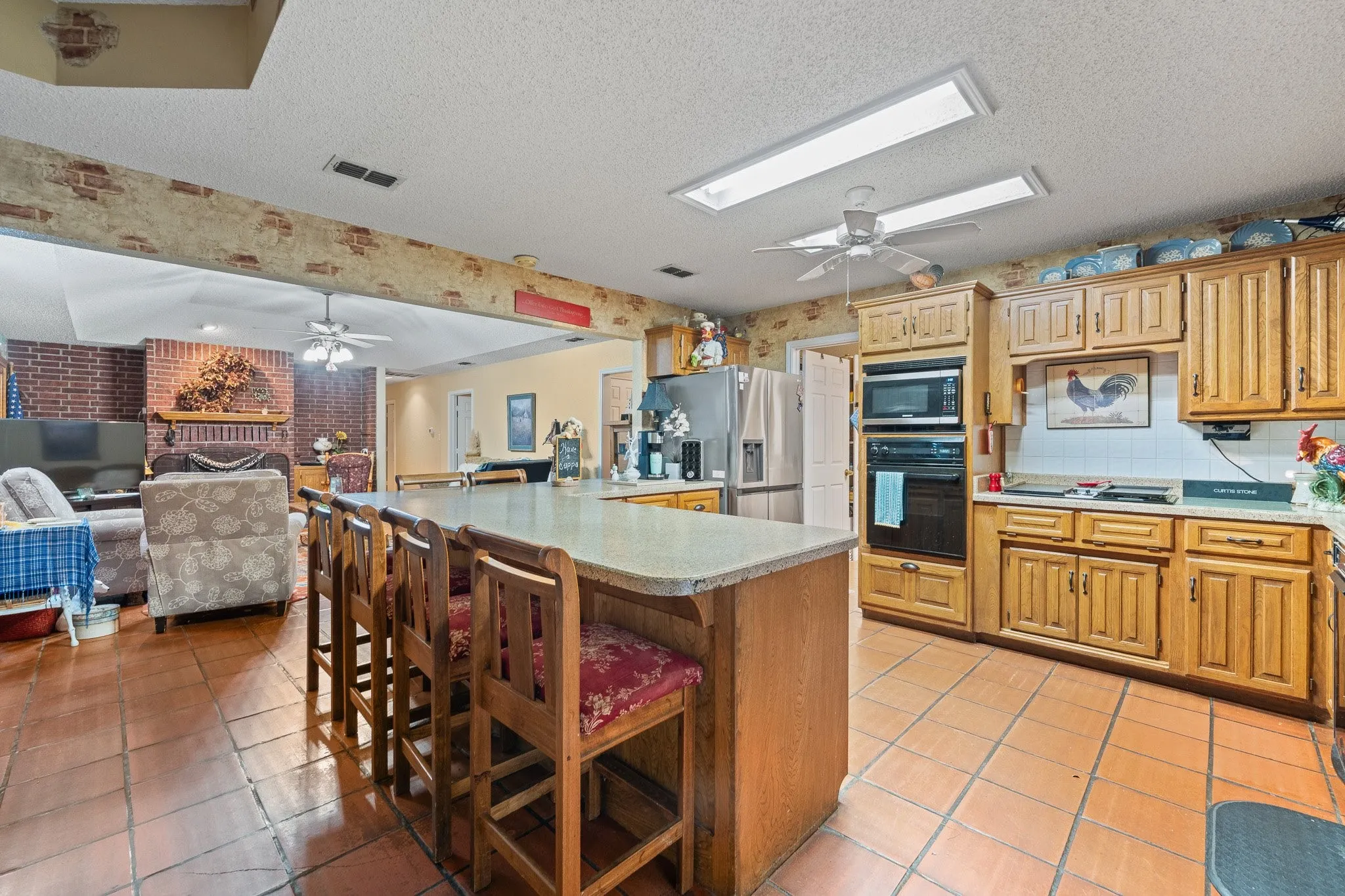 And from the kitchen view to the living room