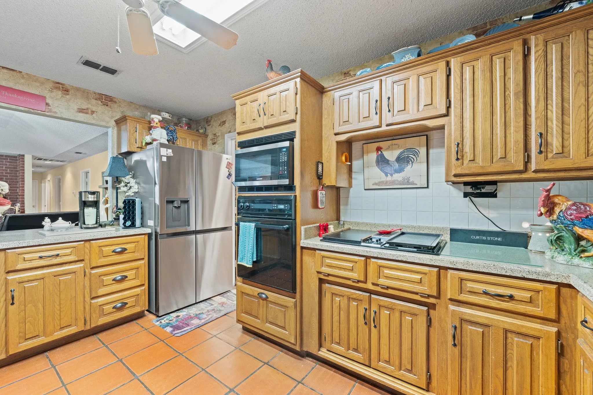 Classic wooden cabinet with cooktop and built in oven