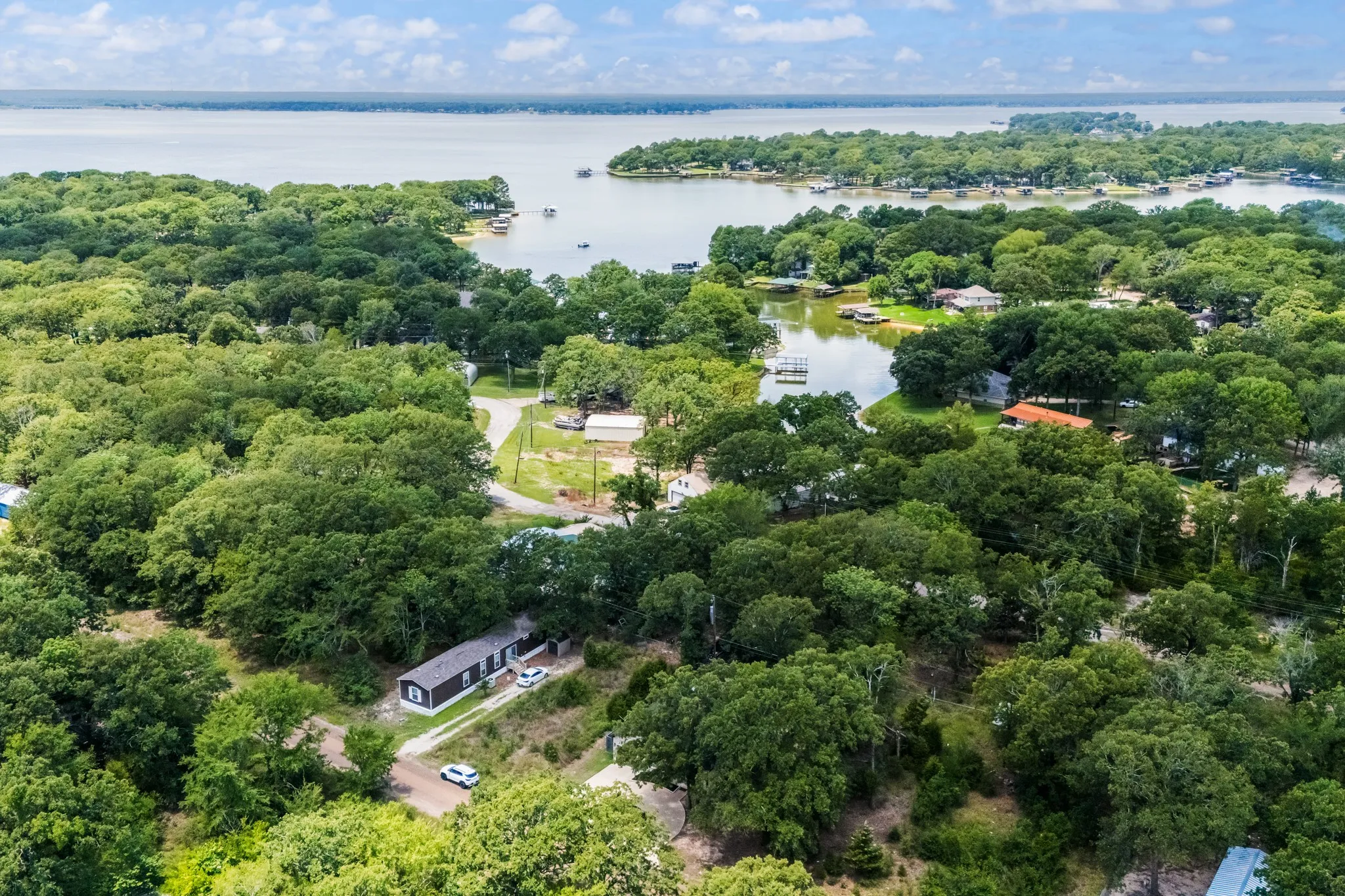 Extensive wooded lot offering privacy and a tranquil setting