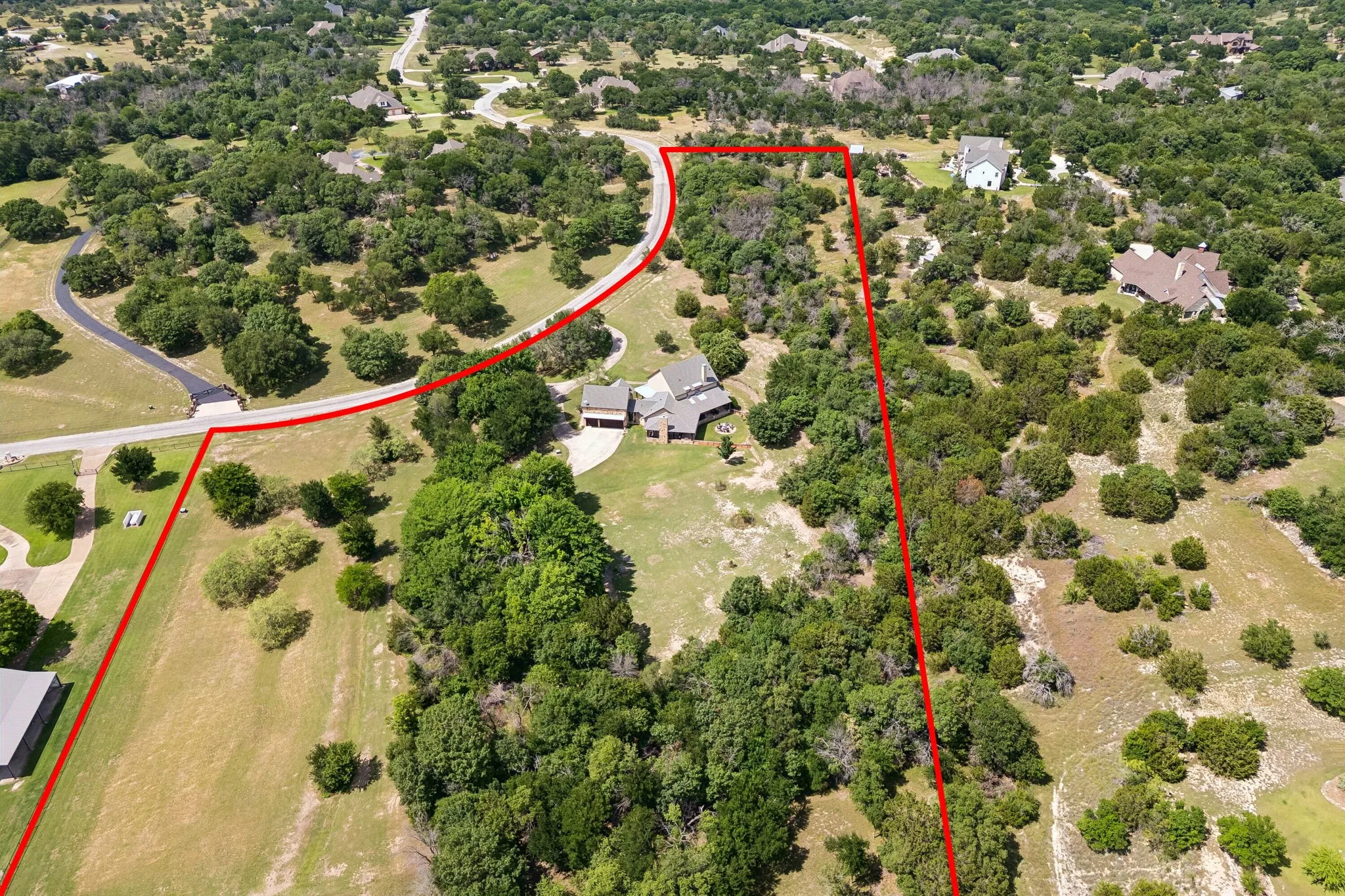 Boundary of the lot
