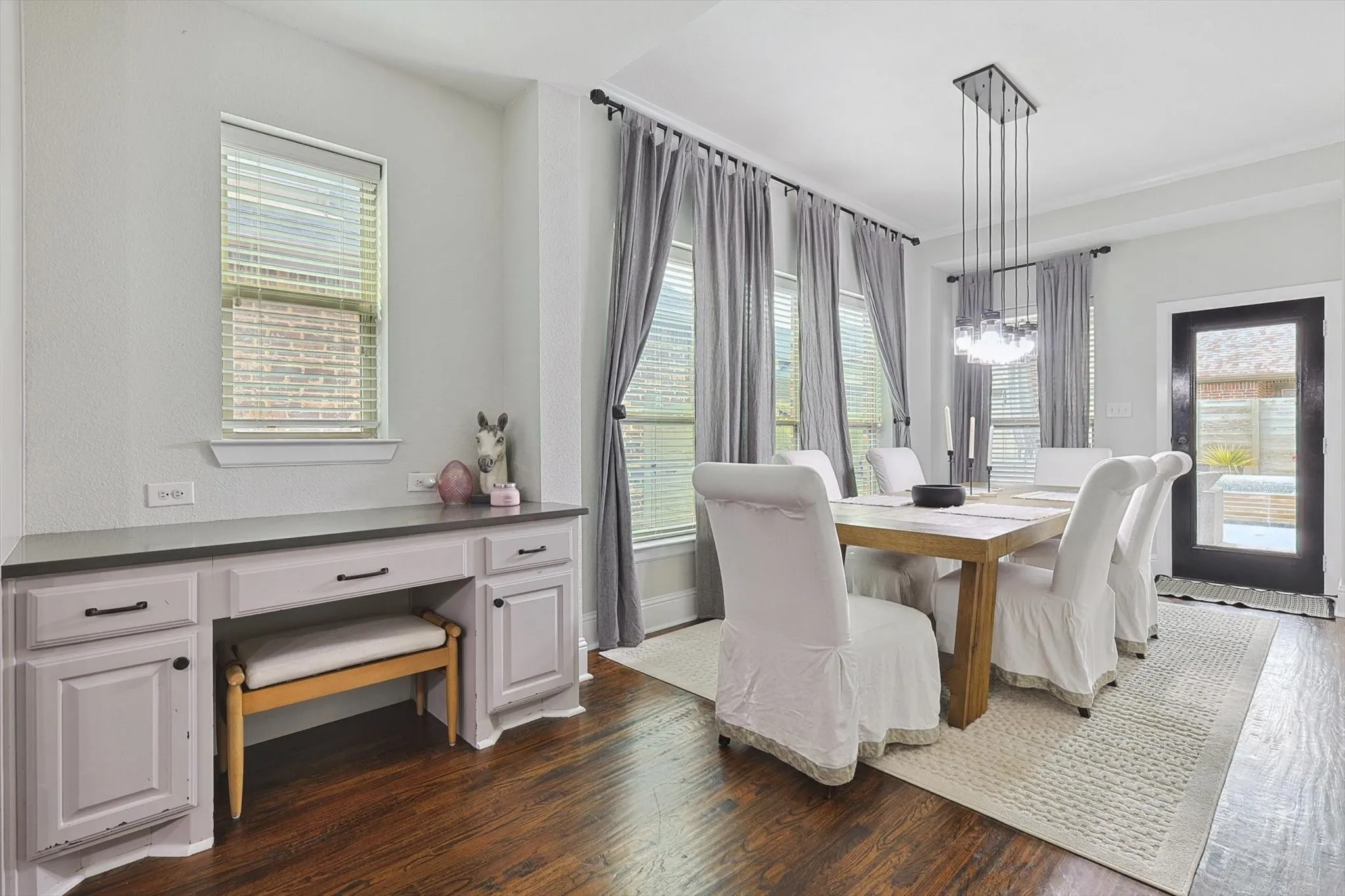 Adjacent to kitchen is the mom's desk or 'command center'