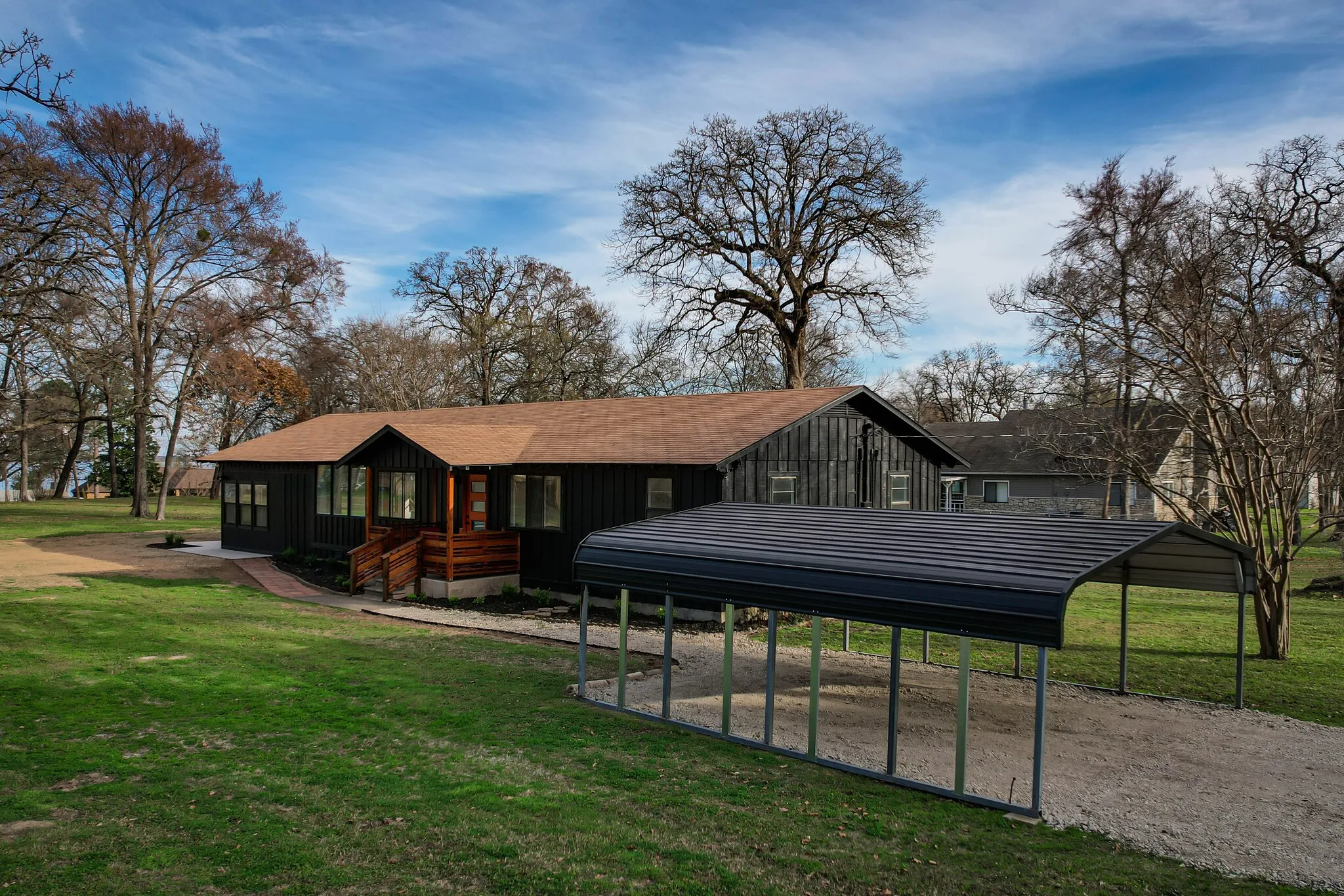 2 car Carport with drive way