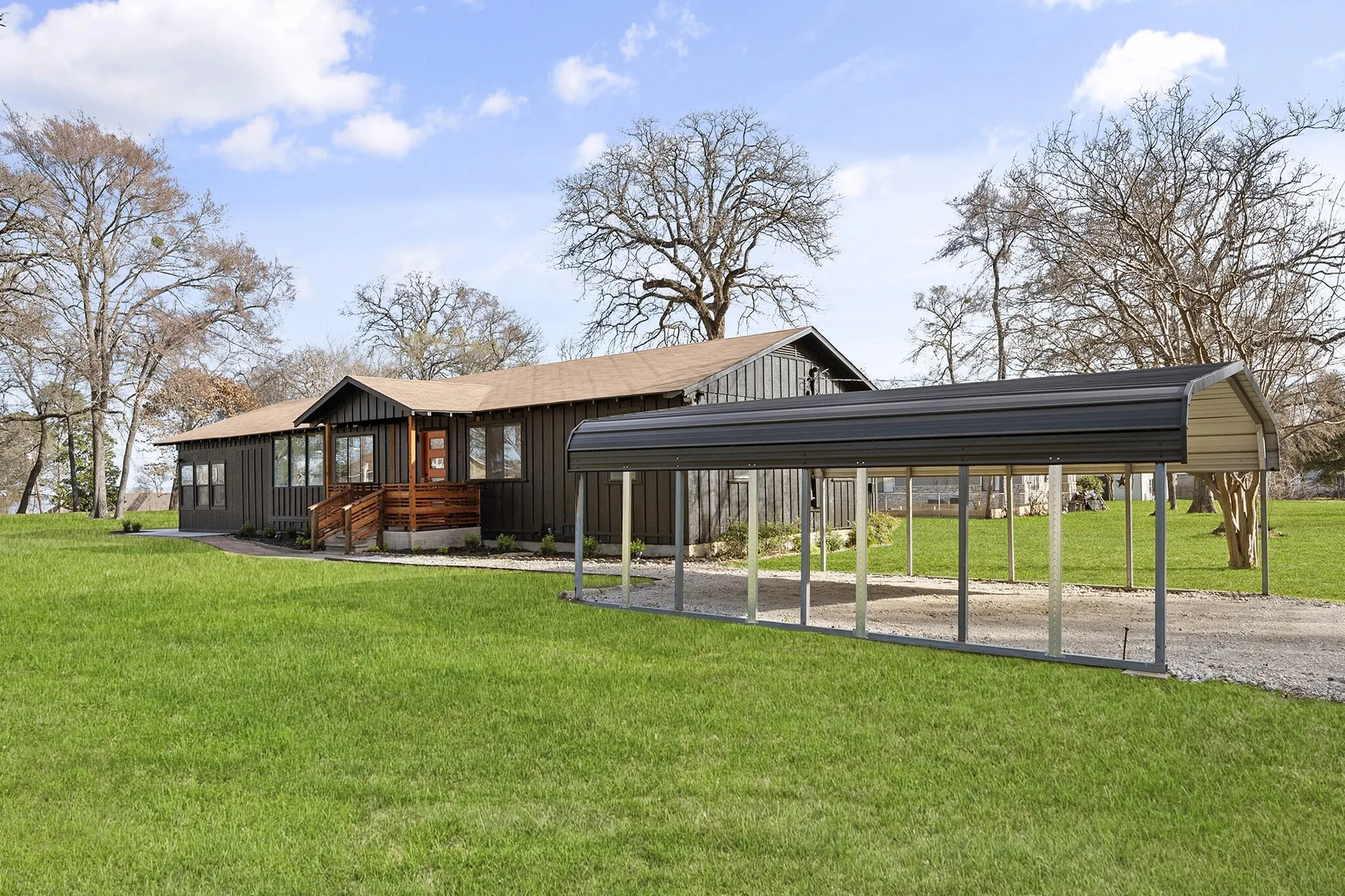 2 car carport with driveway