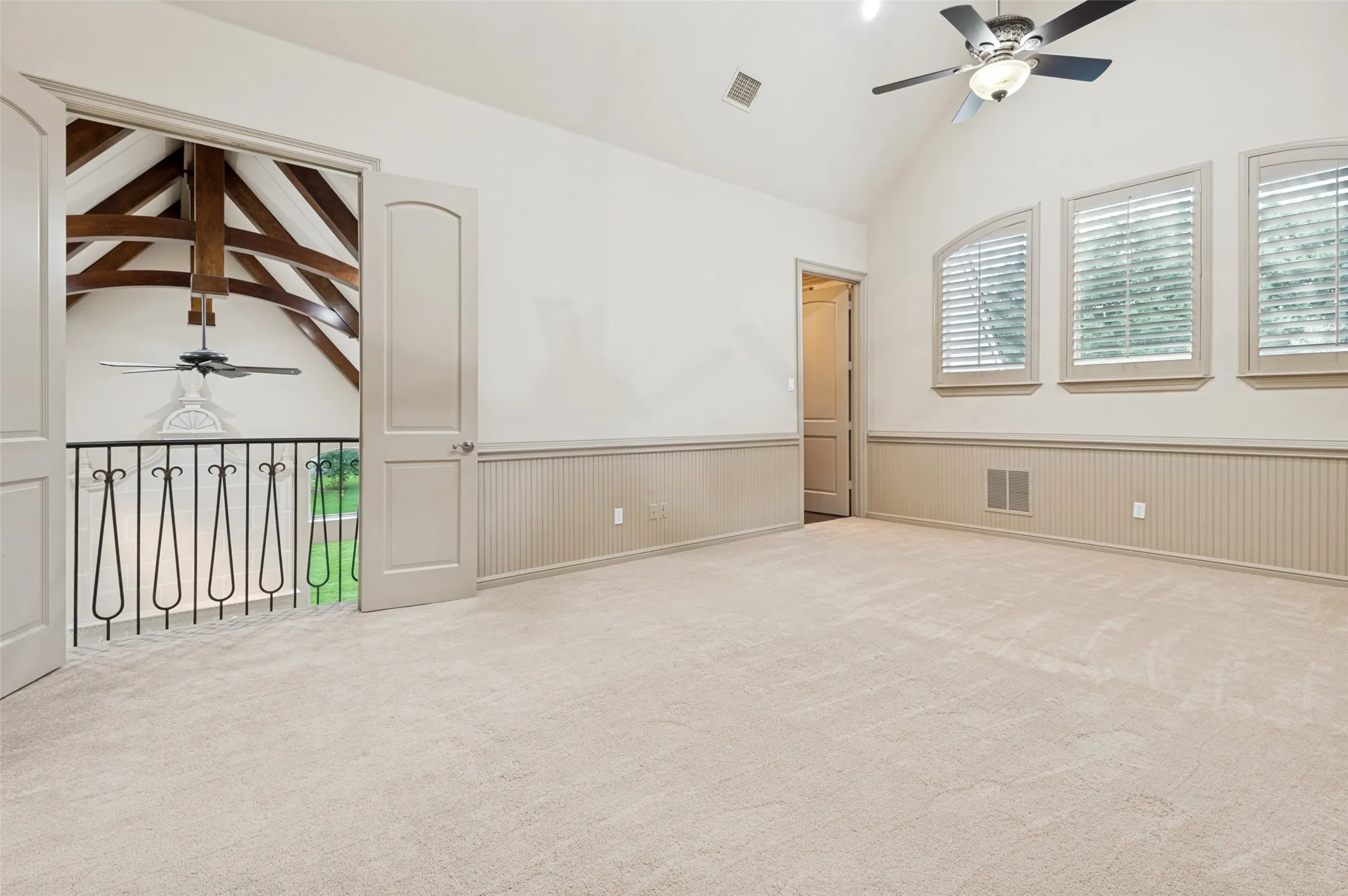 Juliet Balcony, Huge storage room, door goes to Half Bath & MEDIA ROOM
