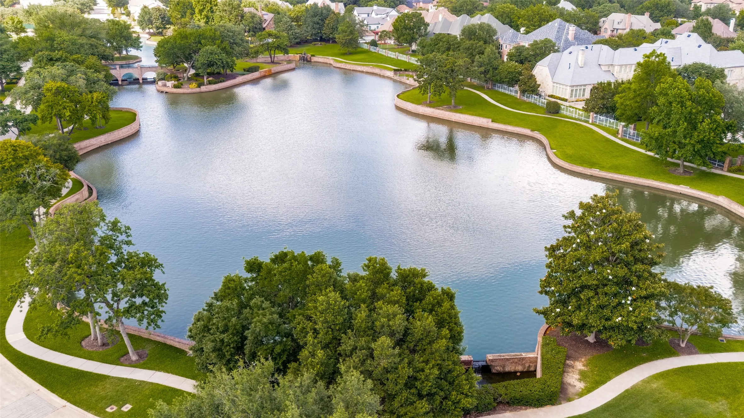 Walking trails around lakes