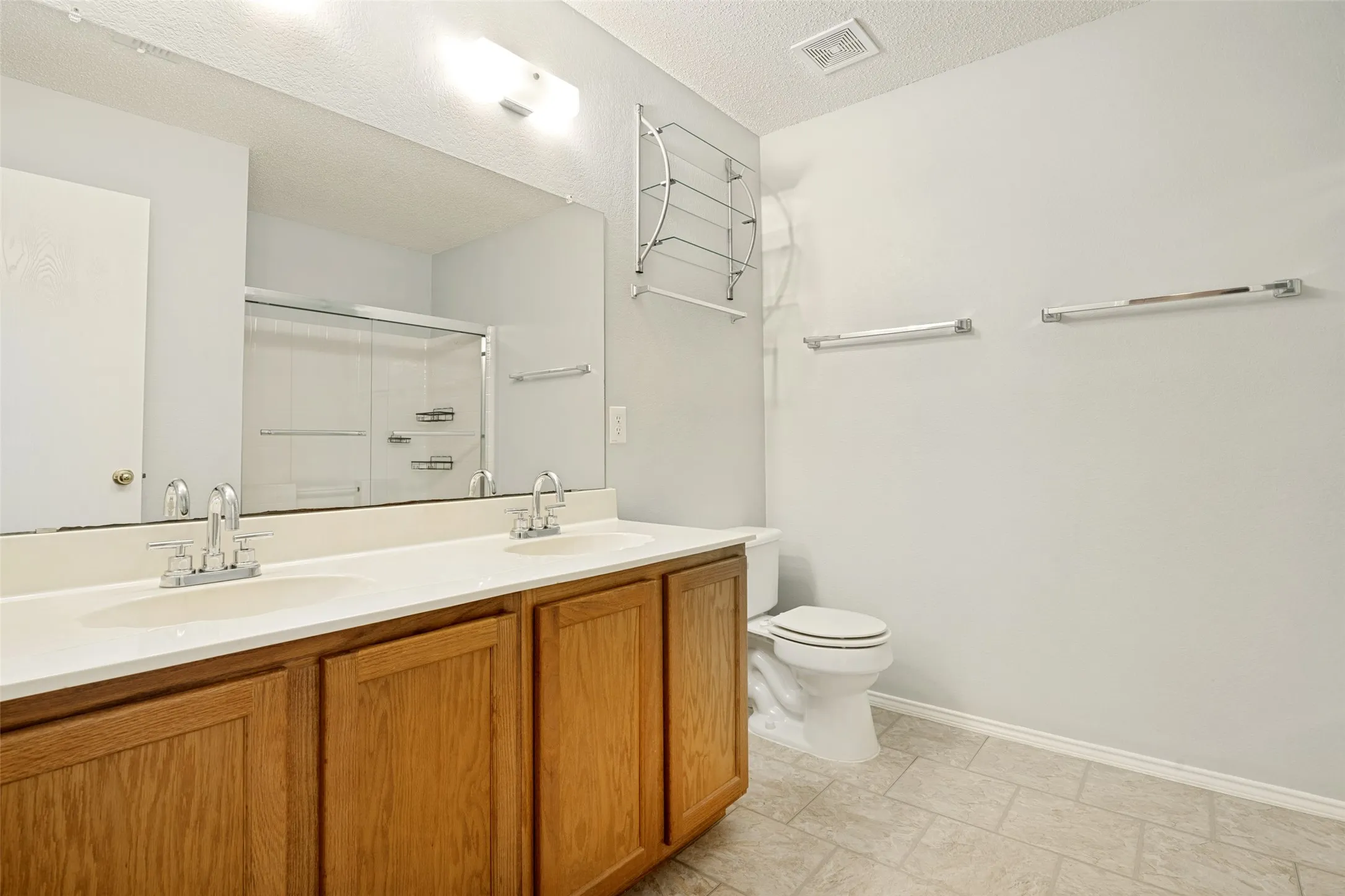 Upstairs spacious bathroom.