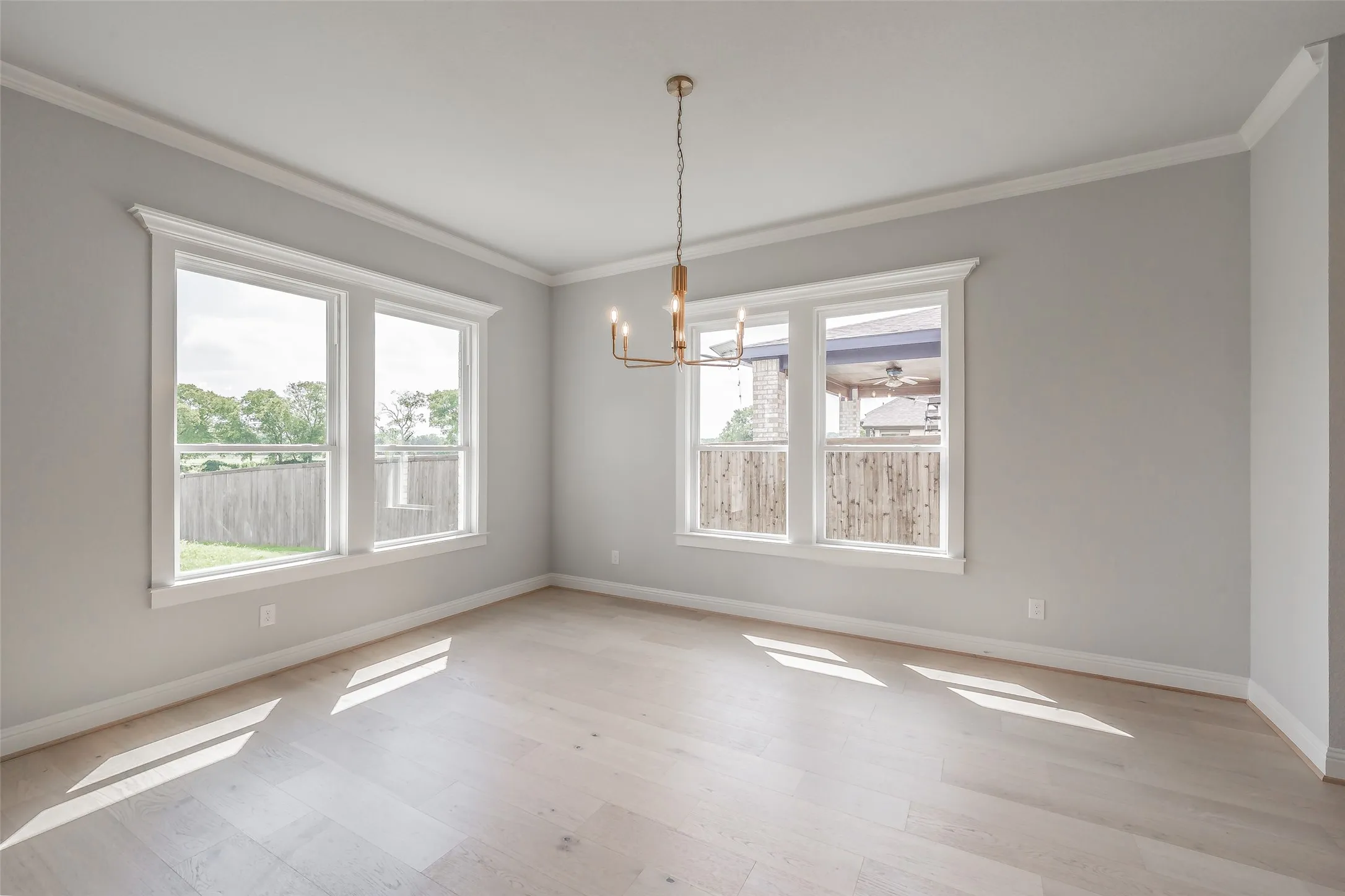 Dining Room is great size with a beautiful view