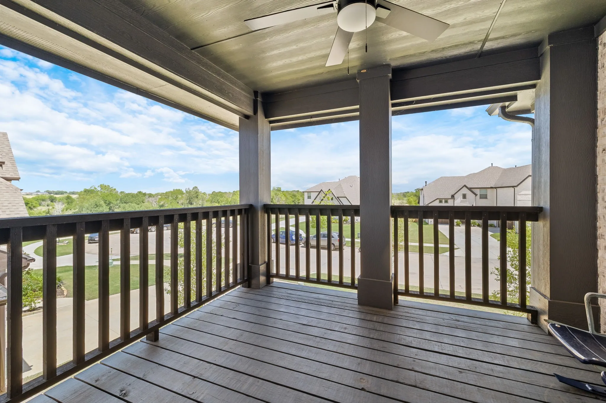     Private Balcony Overlooking Trail and Cul-de-sac