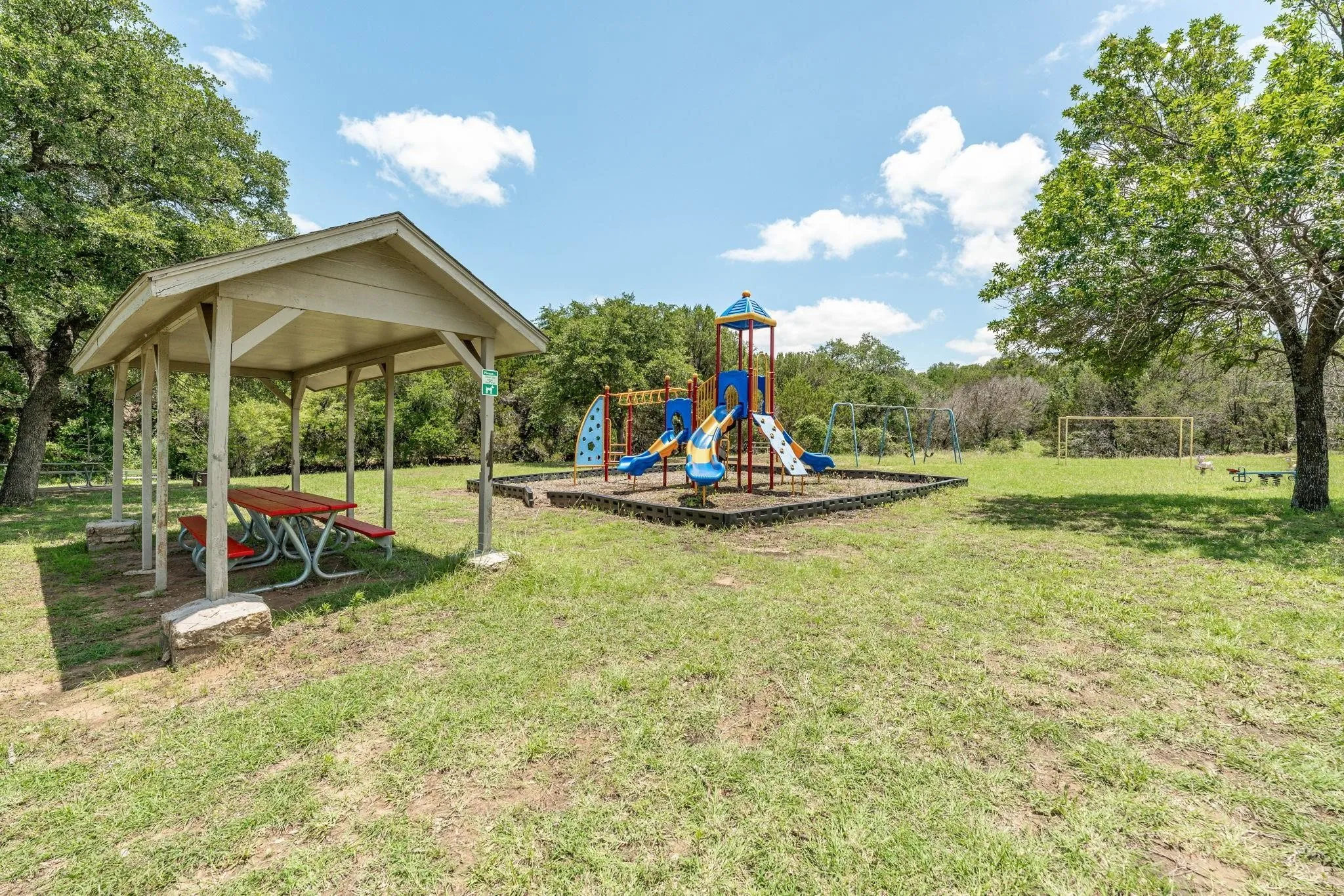 Community park with playground