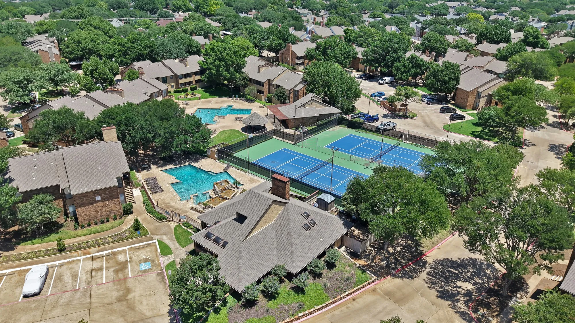 another aerial view of the amenities