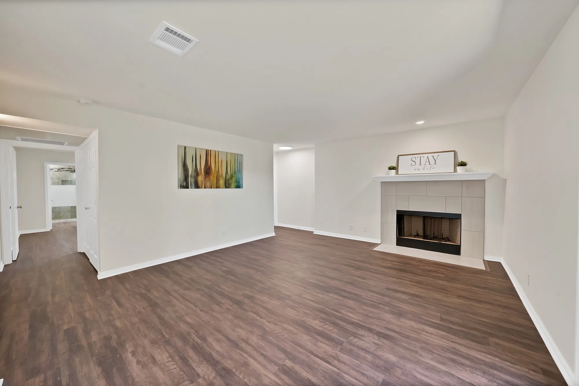 Everything is newly installed flooring, walls, lighting