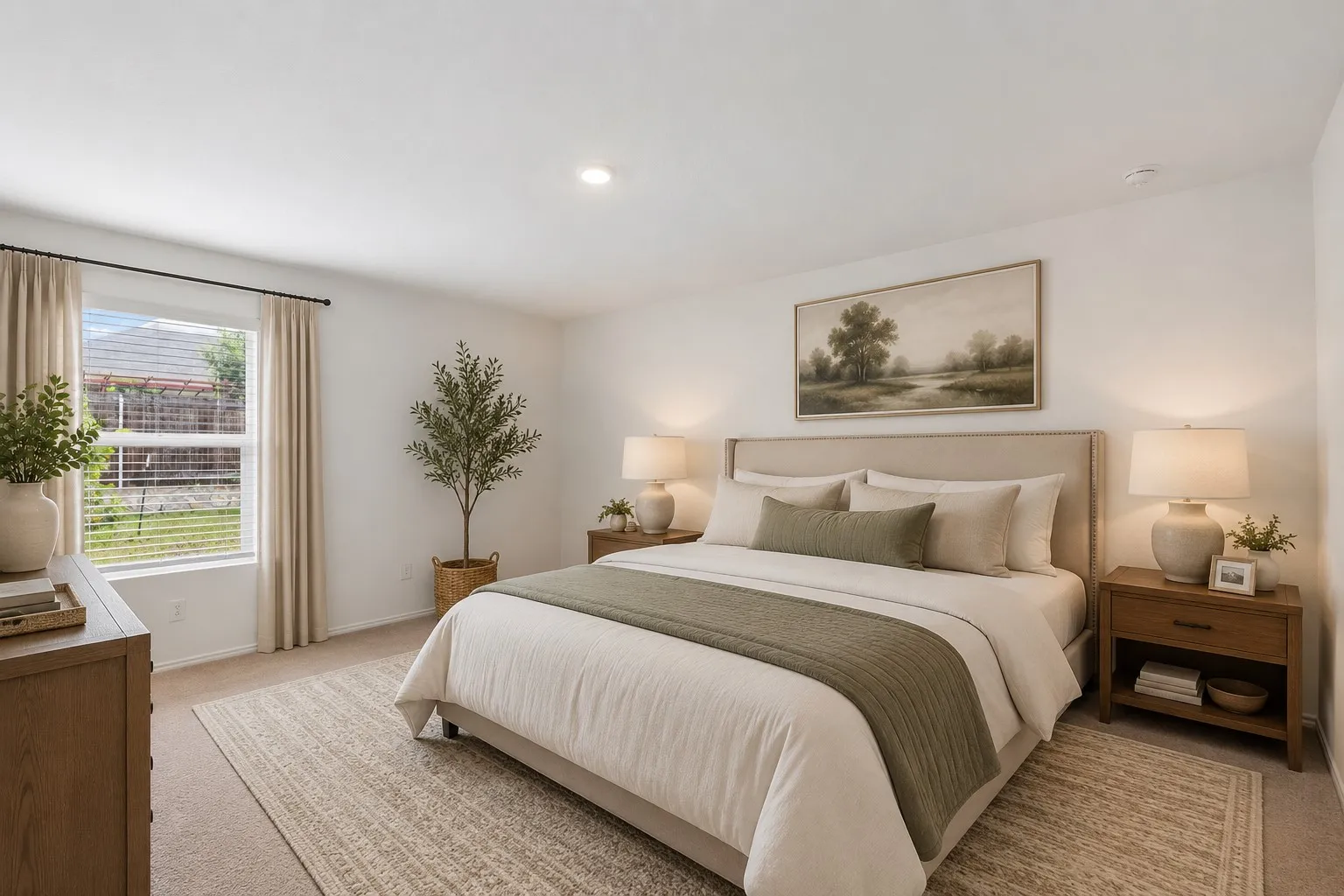 Primary Bedroom - viritually staged