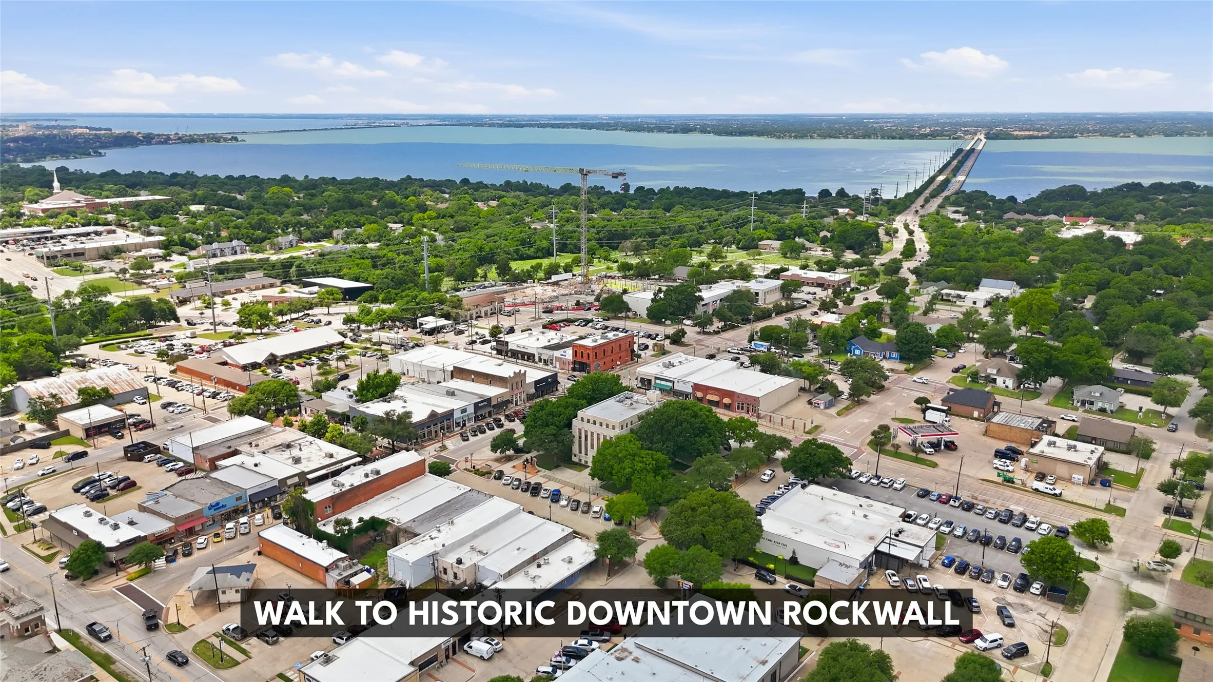 Walk to Historic Downtown Rockwall and Enjoy Local Dining, Shopping, Live Music, and Community Events.