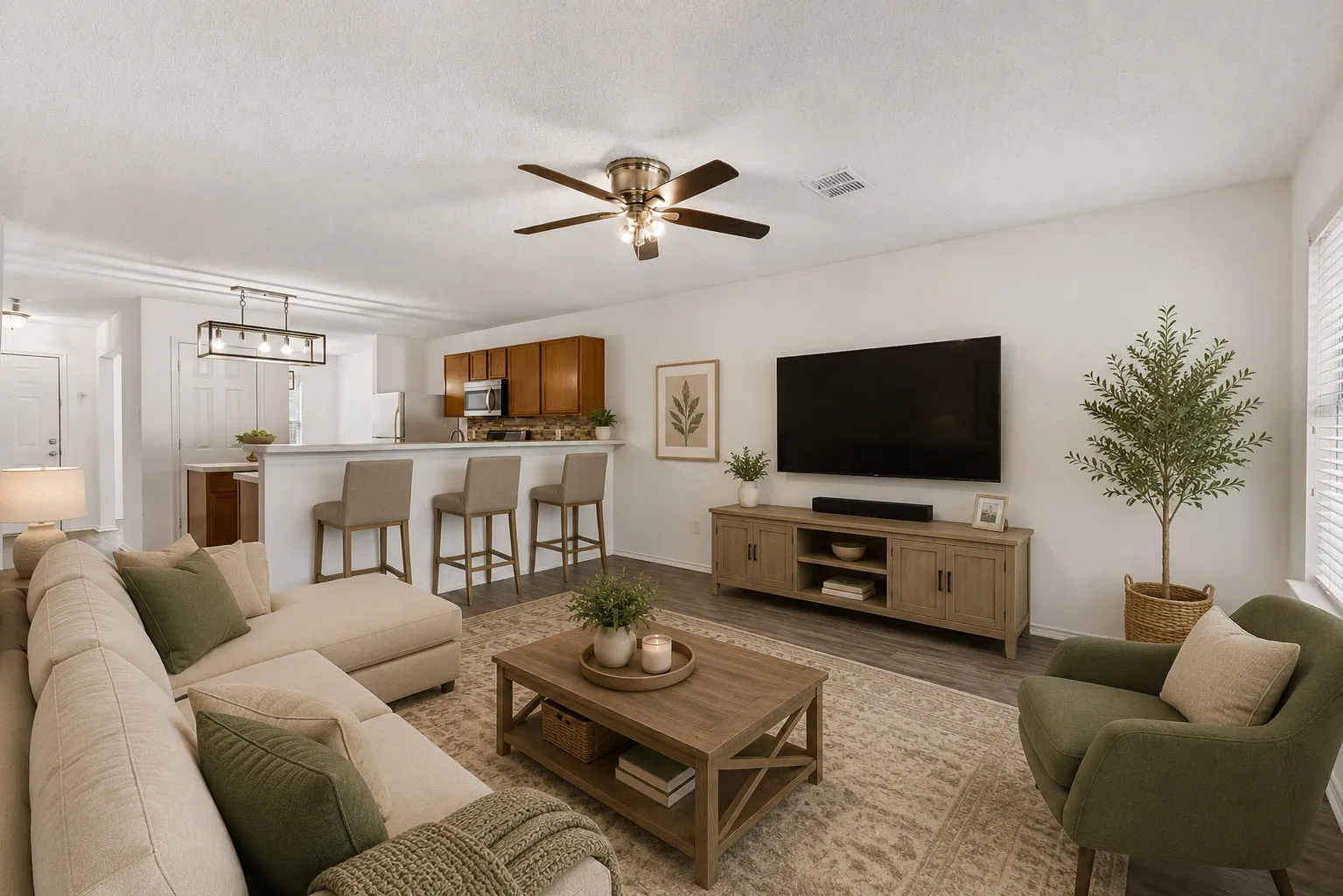 Living - virtually staged