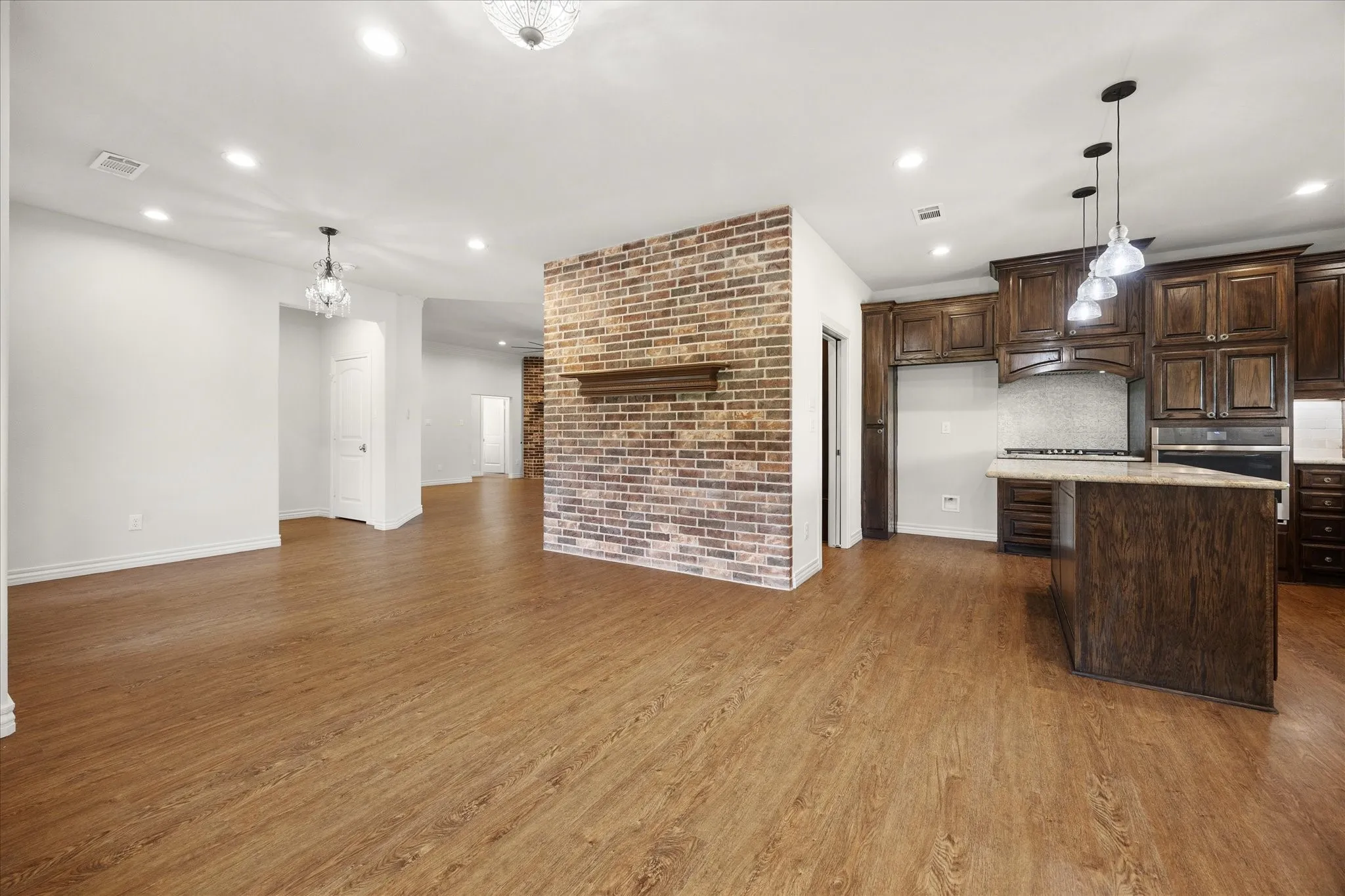 Kitchen opens onto morning room and dining area