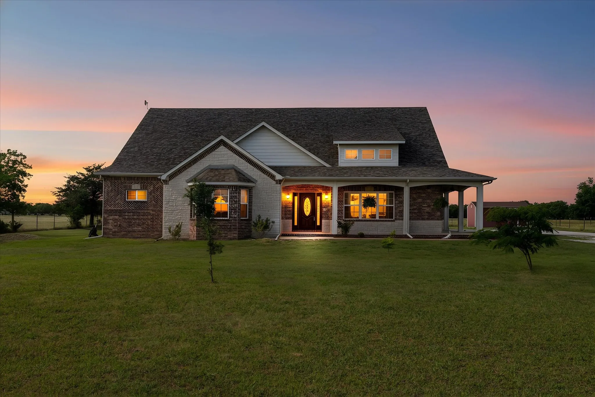 Welcoming front porch adds to this home's charm