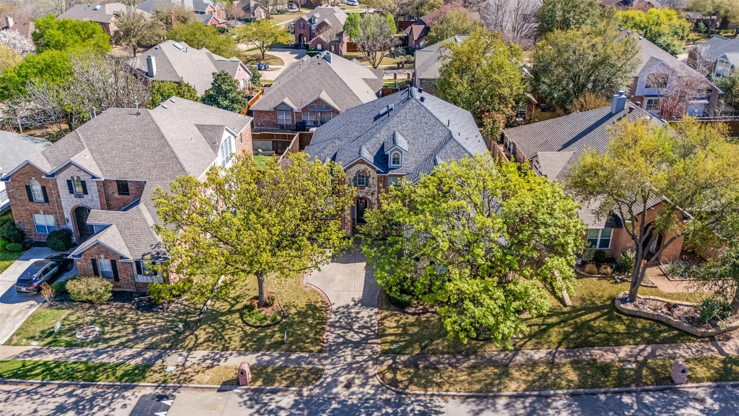 Aerial view of the residential area showcasing the McKinney TX community, suburban neighborhood character, and desirable location within a growing Collin County market that continues to attract homebuyers looking for family-friendly homes, excellent schools, and convenient access to the North Dallas corridor.