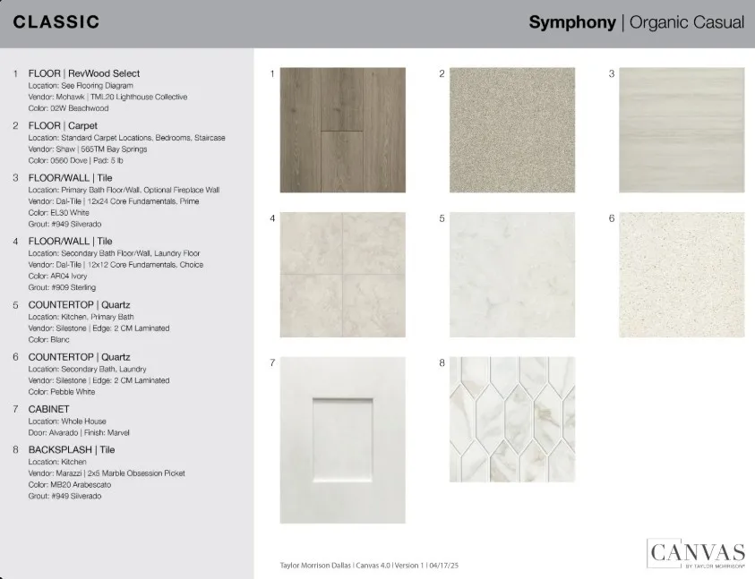 531 Wisteria Street design selections!